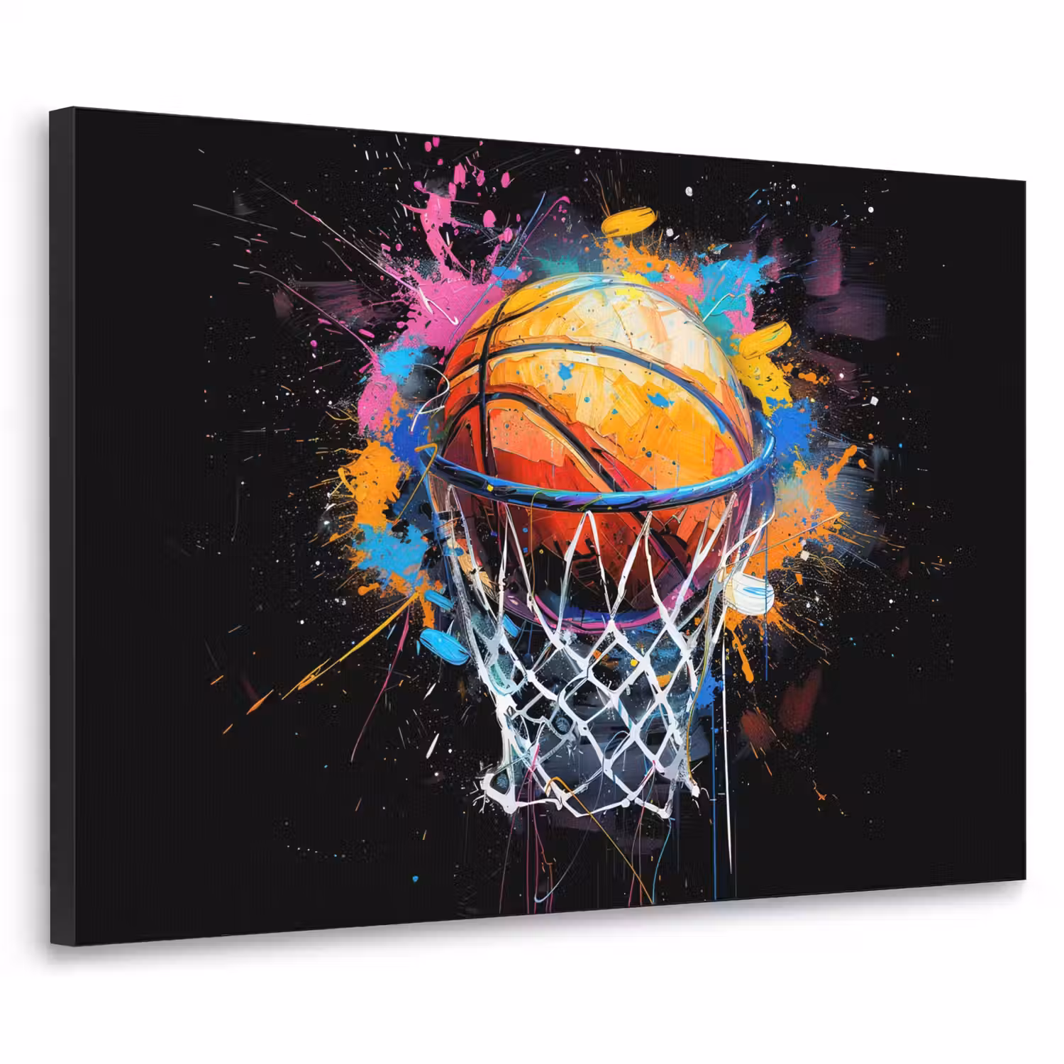Graffiti - Sport - Basketbal - Basket Textielframe - compleet frame klein -3d