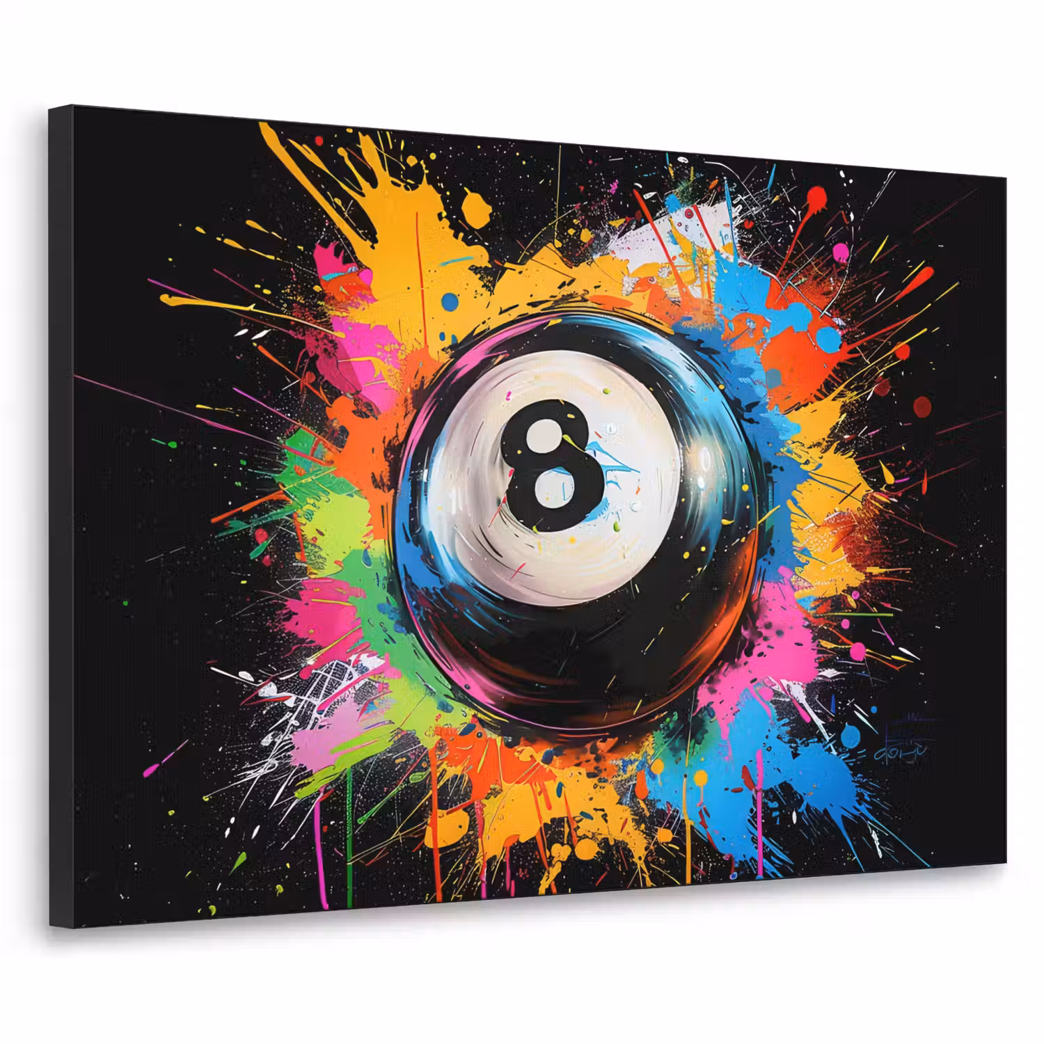 Graffiti - Sport - Pool bal - Biljart Textielframe - compleet frame klein -3d