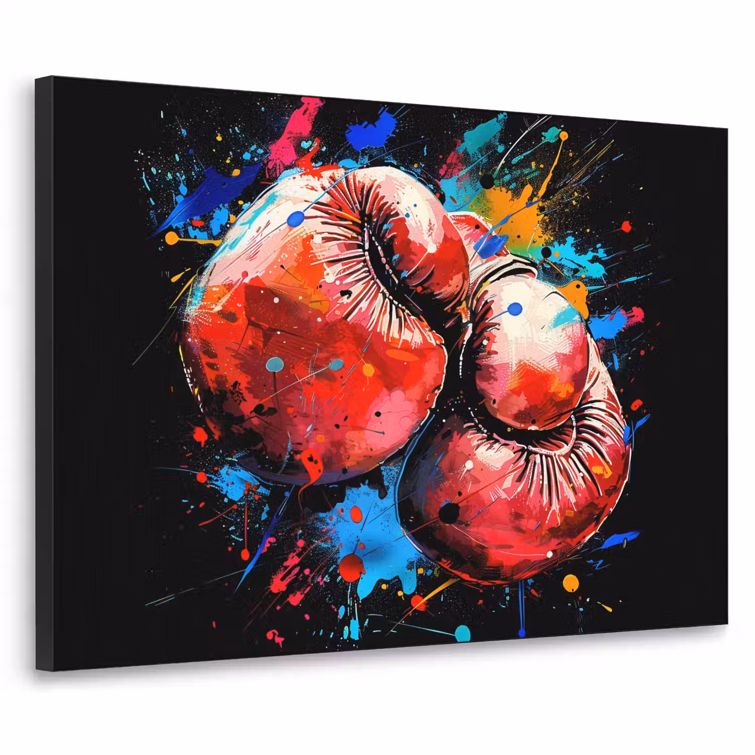 Graffiti - Sport - Boksen - Bokshandschoenen Textielframe - compleet frame klein -3d