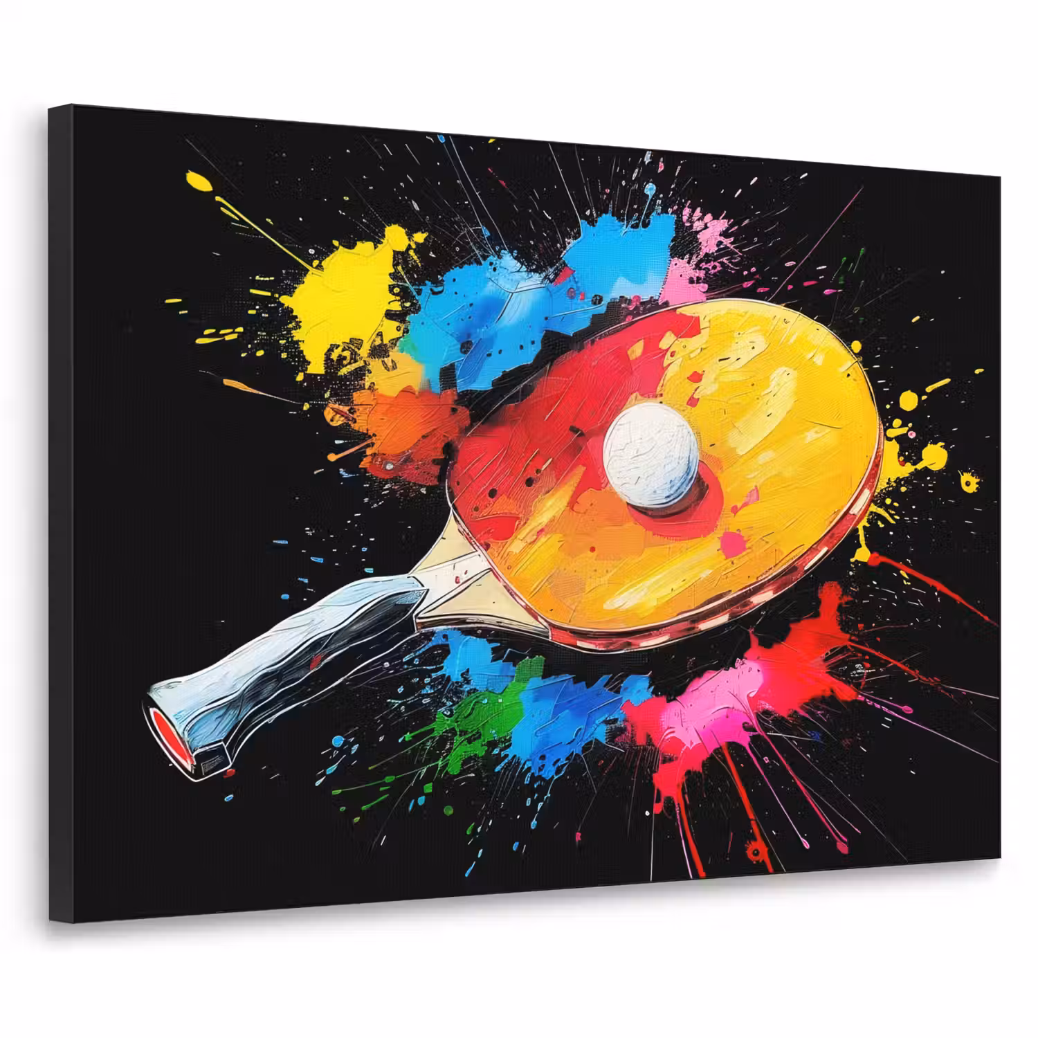 Graffiti - Sport - Tafeltennis - Verf Textielframe - compleet frame klein -3d