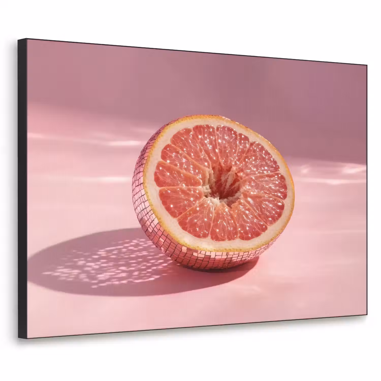 Grapefruit - Roze - Disco - Shiny Textielframe - compleet frame klein -3d