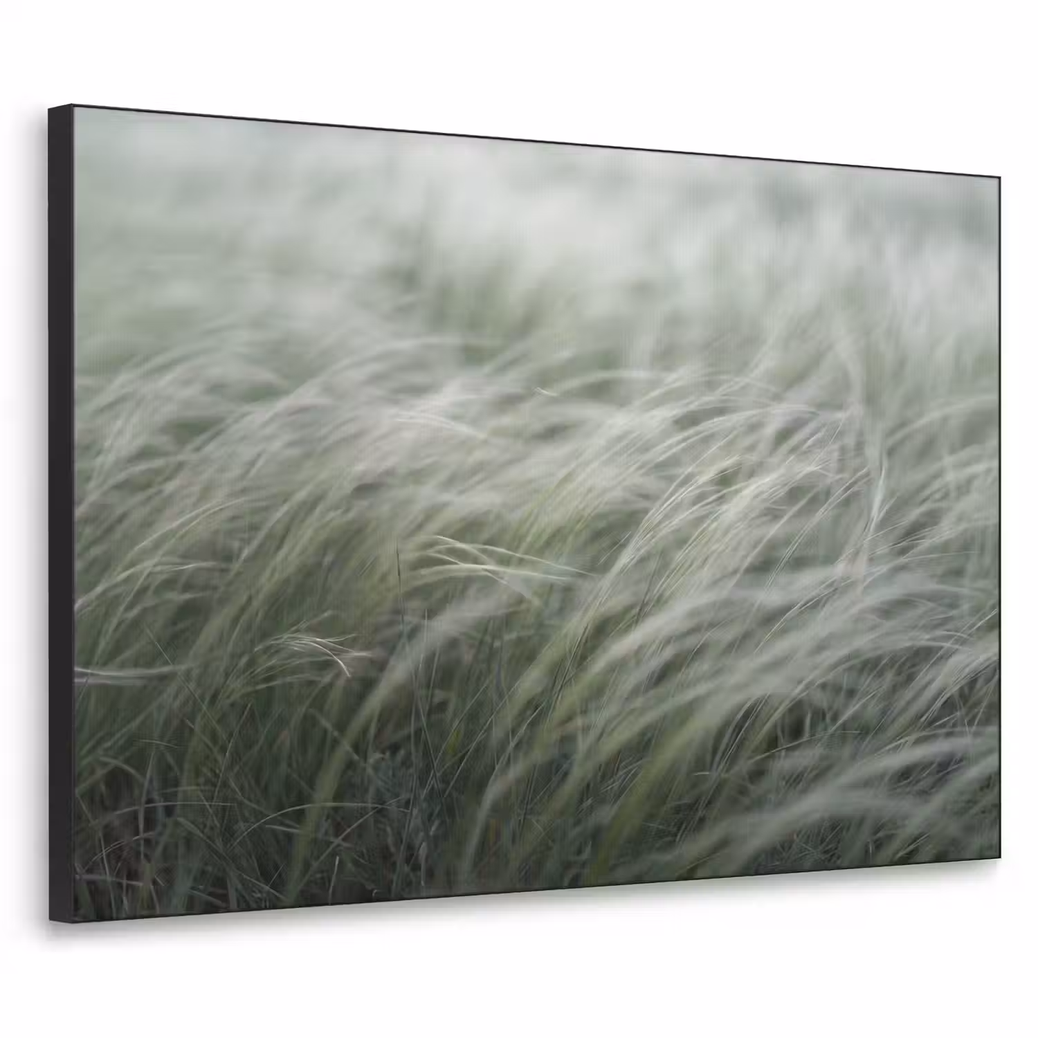 Gras - Wazig - Natuur - Groen - Zacht Textielframe zwart klein -3d