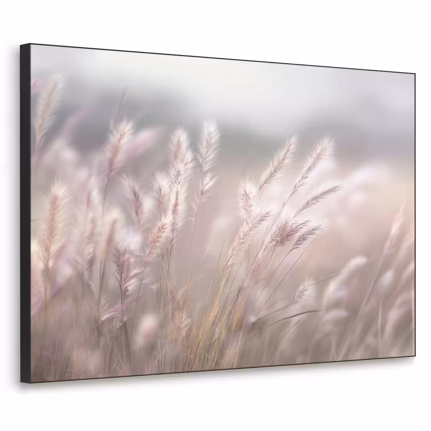 Graspluimen - Wind - Beige - Mistig Textielframe - compleet frame klein -3d