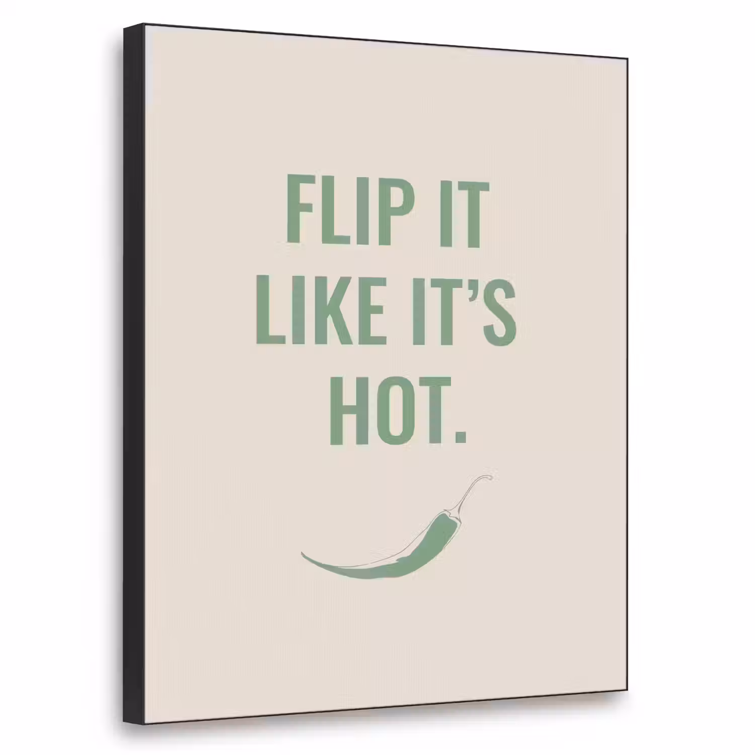 Groen - Quote - Zomer - Chilipeper Textielframe - compleet frame klein -3d