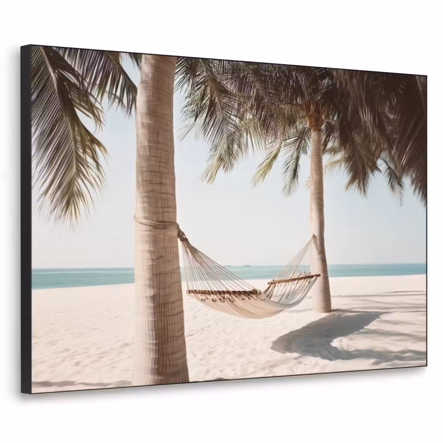 Hangmat - Palmbomen - Strand - Zee Textielframe - compleet frame klein -3d