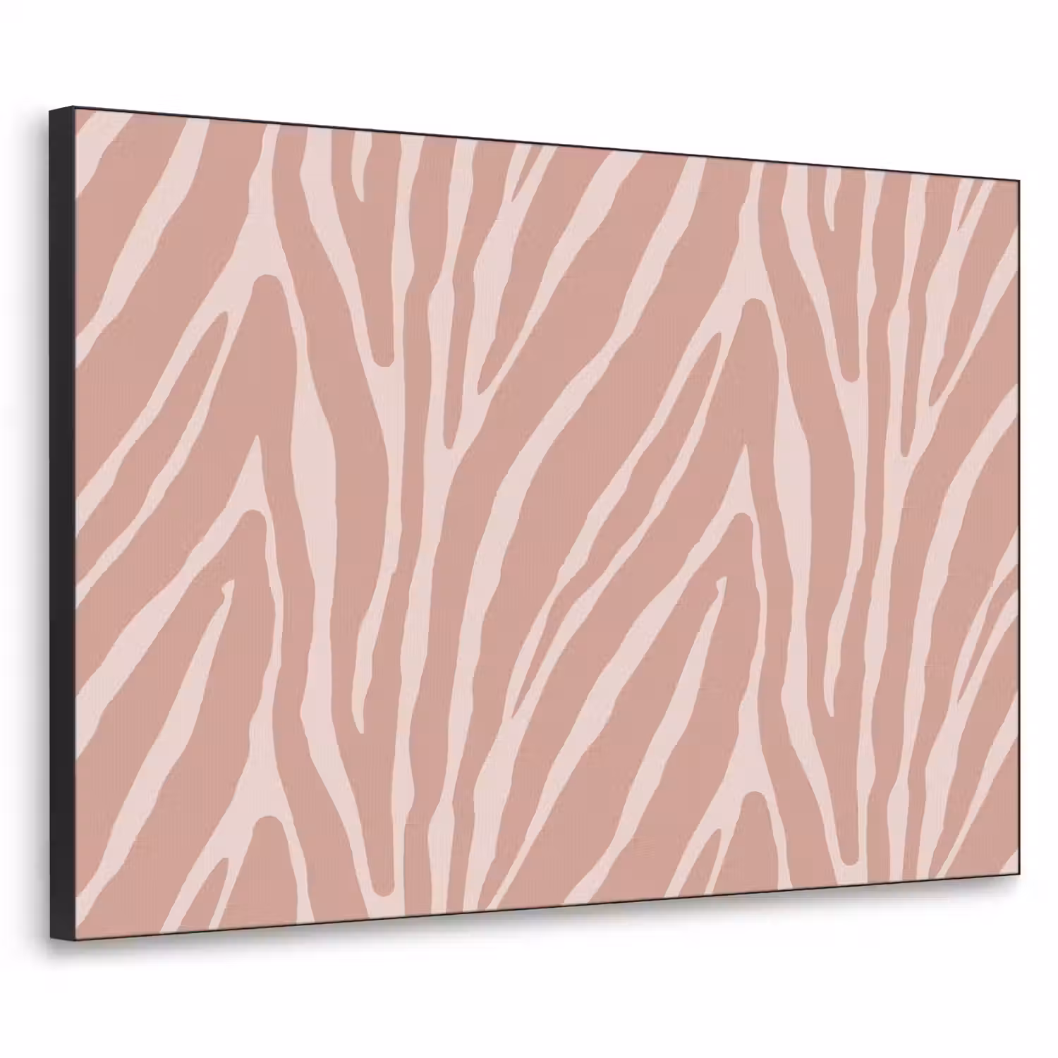 Lichtroze - Zebra - Patroon - Donkerroze Textielframe - compleet frame klein 947 -3d