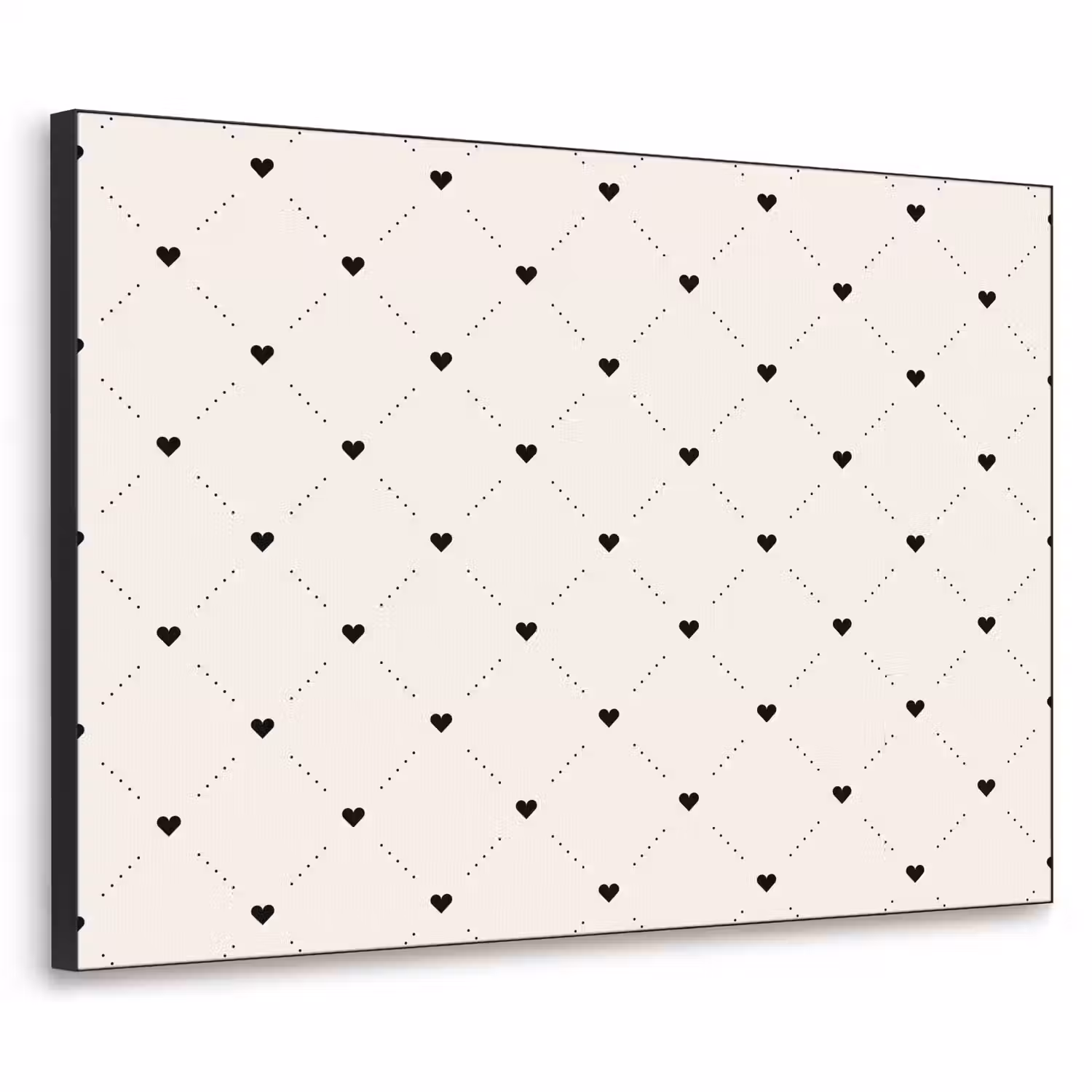 Hart - Dotline - Wit - Zwart Textielframe - compleet frame klein 947 -3d