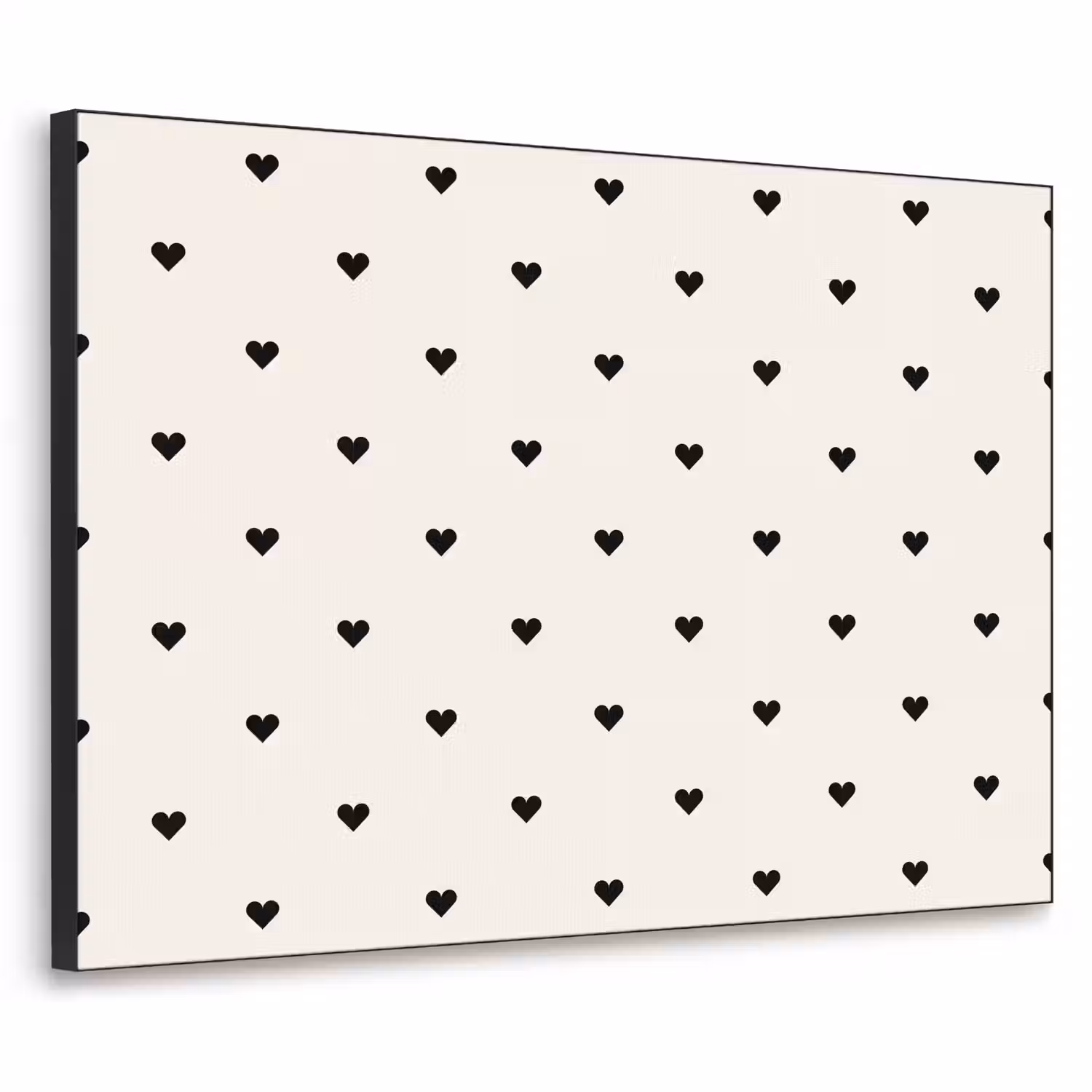 Harten - Liefde - Zwart - Wit Textielframe - compleet frame klein 947 -3d