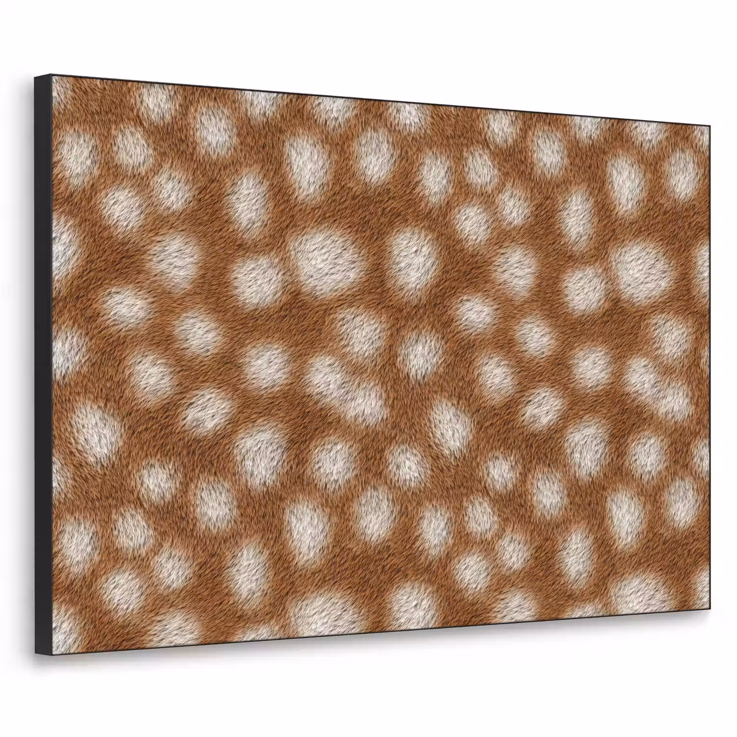 Hert - Bruin - Vacht Textielframe zwart klein 947 -3d