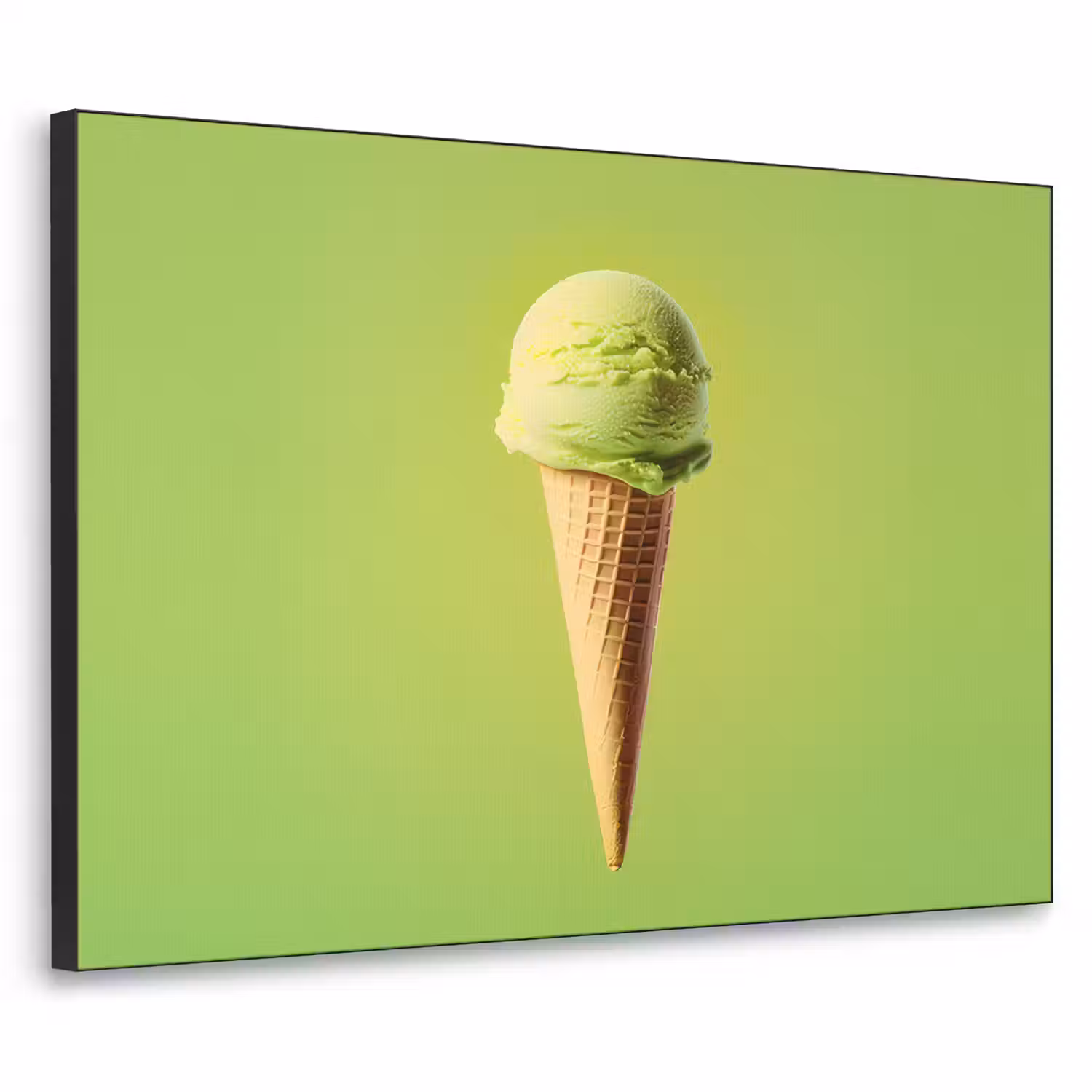 Hoorntje - Schepijs - Groen Textielframe - compleet frame klein -3d