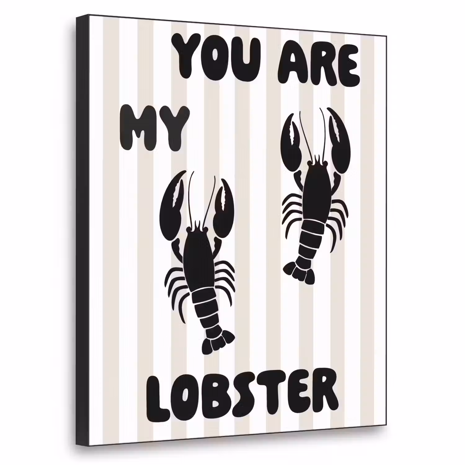 Lobster - Beige - Minimalistisch Textielframe - compleet frame klein -3d