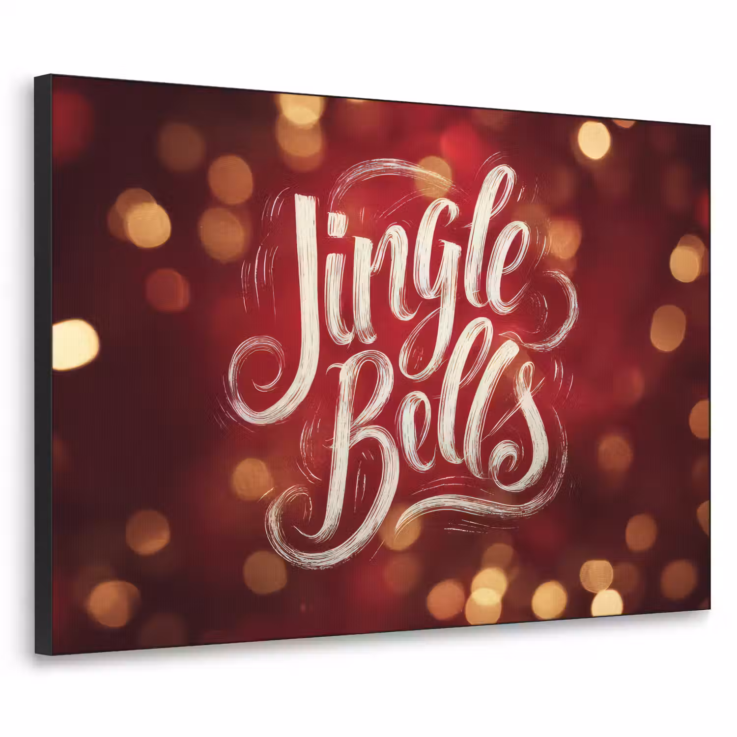 Jingle - Bells - Kerst - Rood Textielframe - compleet frame klein -3d