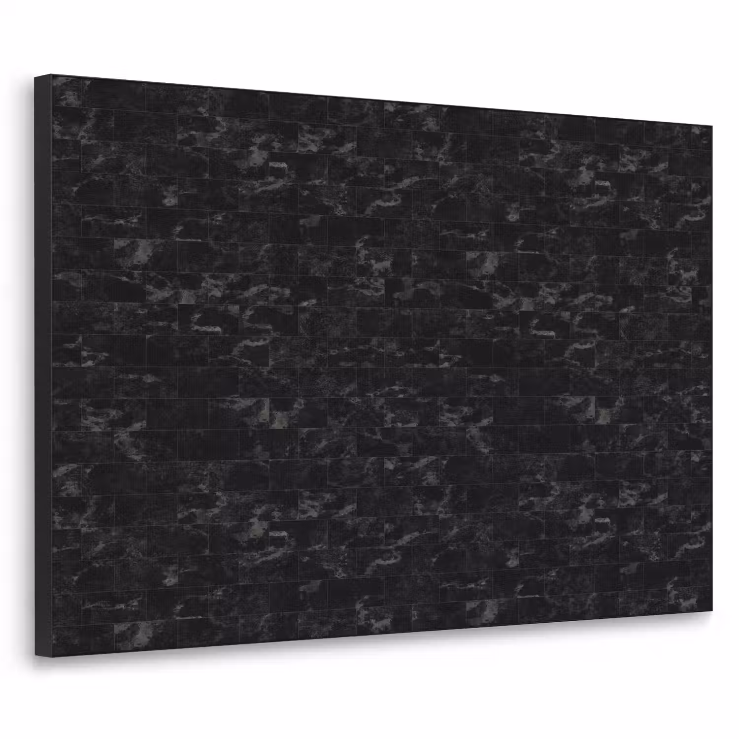Tegels - Patroon - Marmer - Zwart Textielframe zwart klein 947 -3d