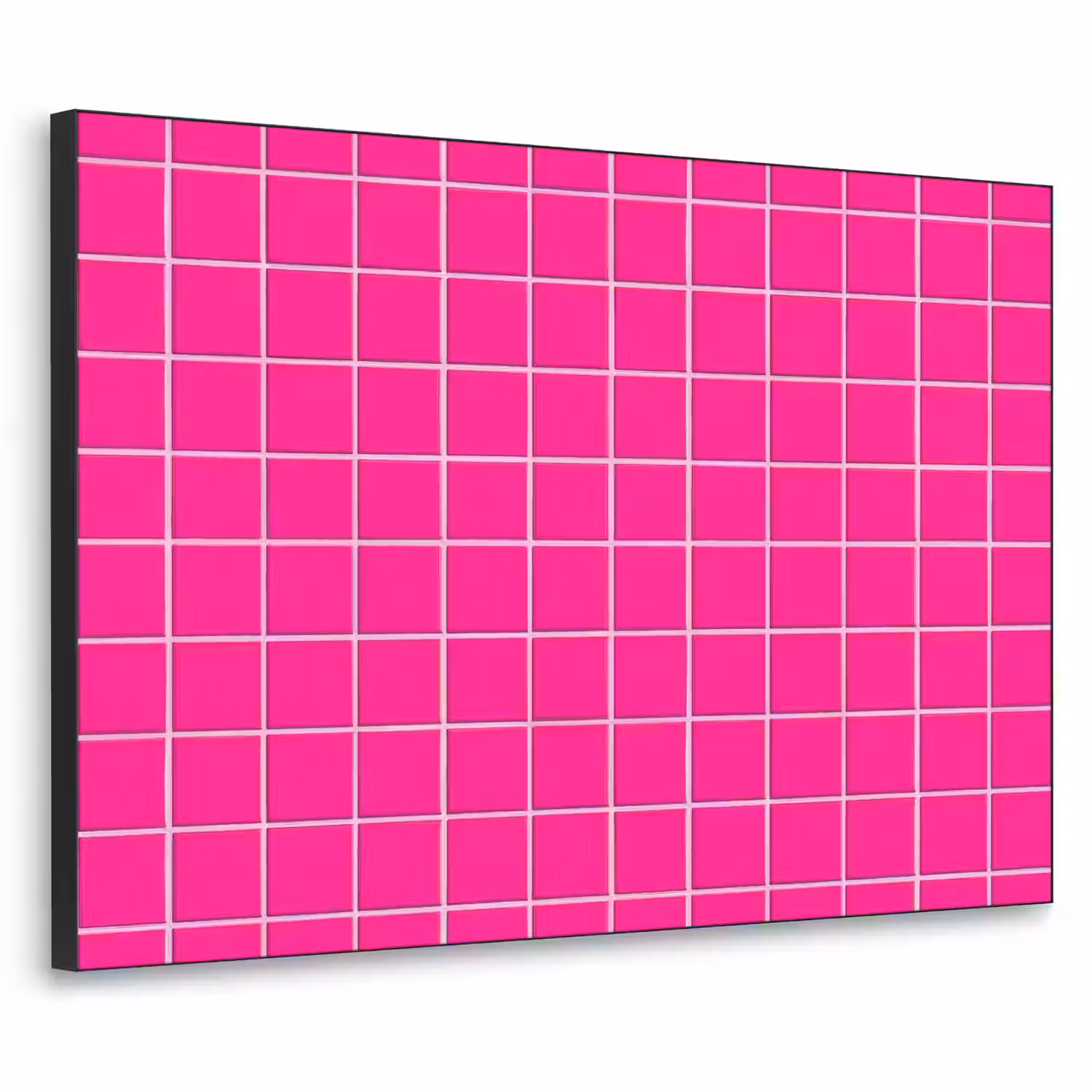 Tegels - Vierkant - Fuchsia Textielframe zwart klein 947 -3d