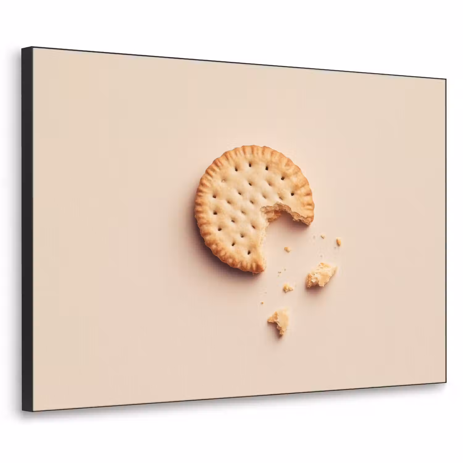 Koekje - Kruimels - beige Textielframe - compleet frame klein -3d