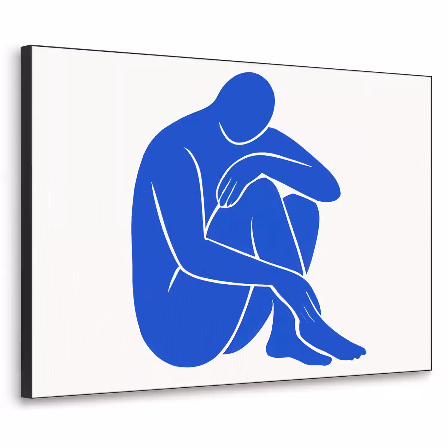 Lichaam - Abstract - Blauw Textielframe - compleet frame klein -3d