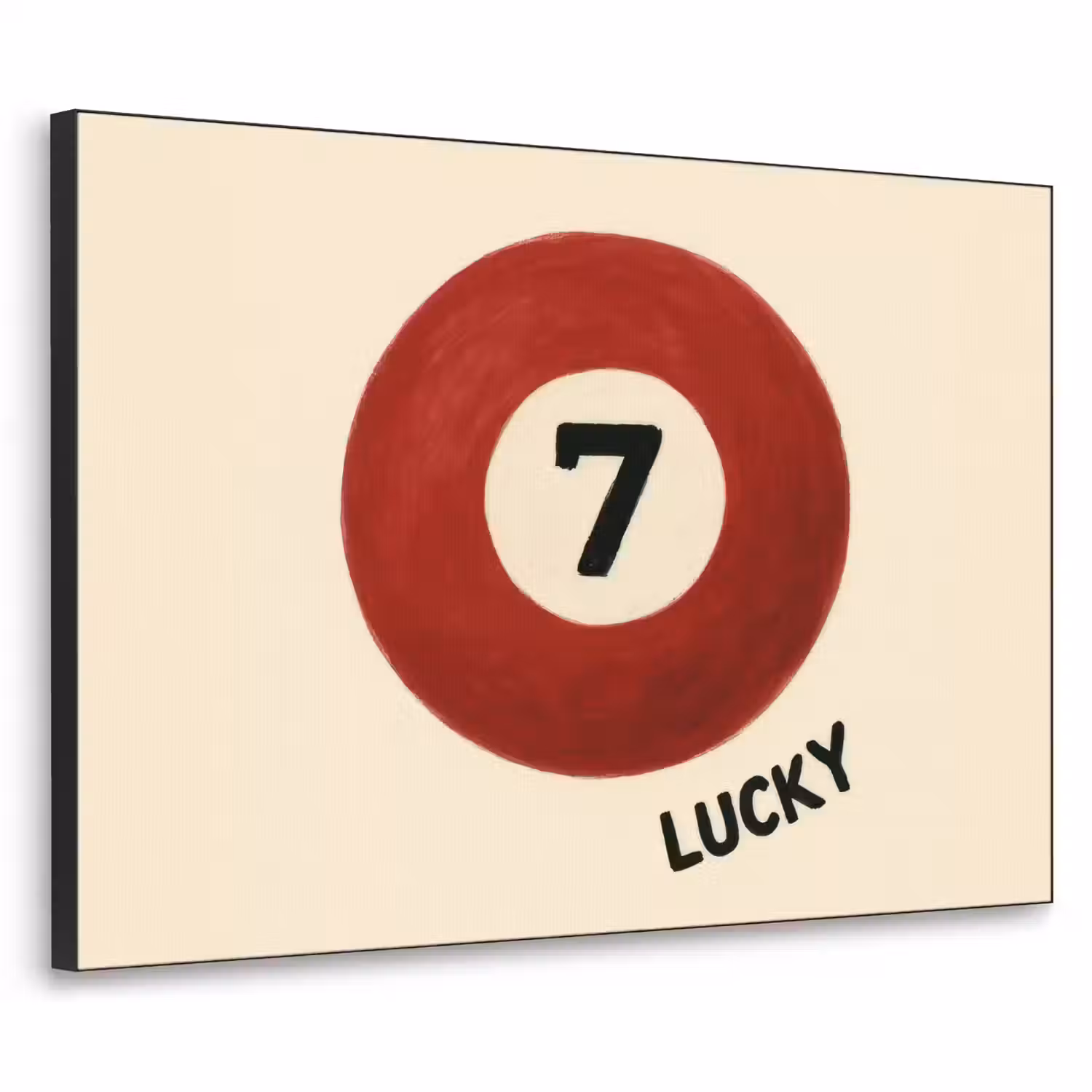 Cirkel - Zeven - Lucky - Rood Textielframe - compleet frame klein -3d