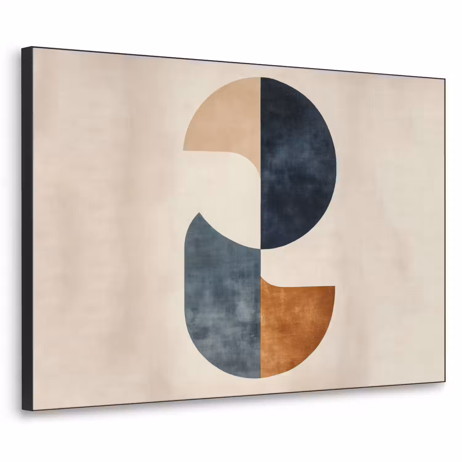 Cirkels - Abstract - Kleurrijk Textielframe - compleet frame klein -3d