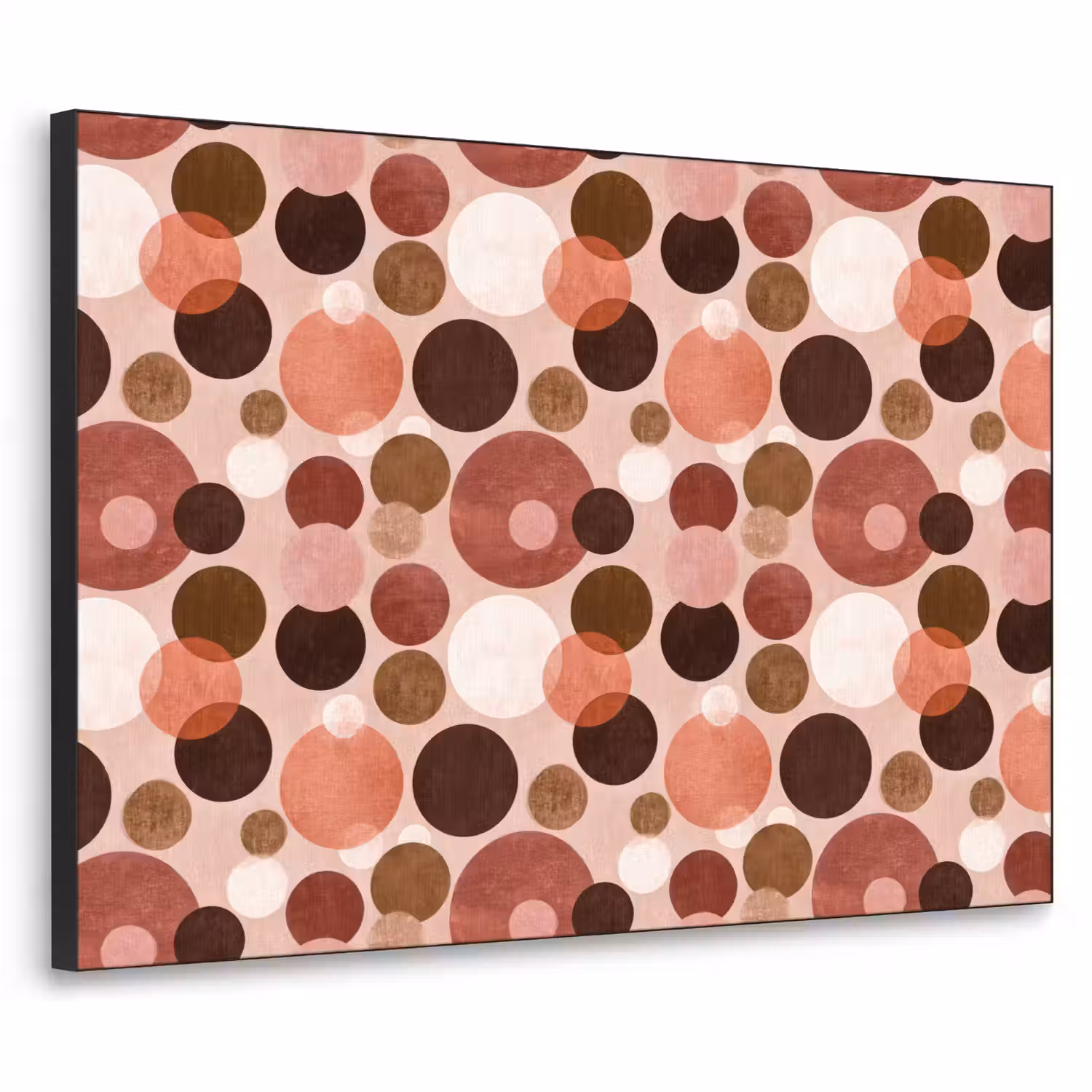 Cirkels - Modern - Kleurrijk Textielframe zwart klein 947 -3d