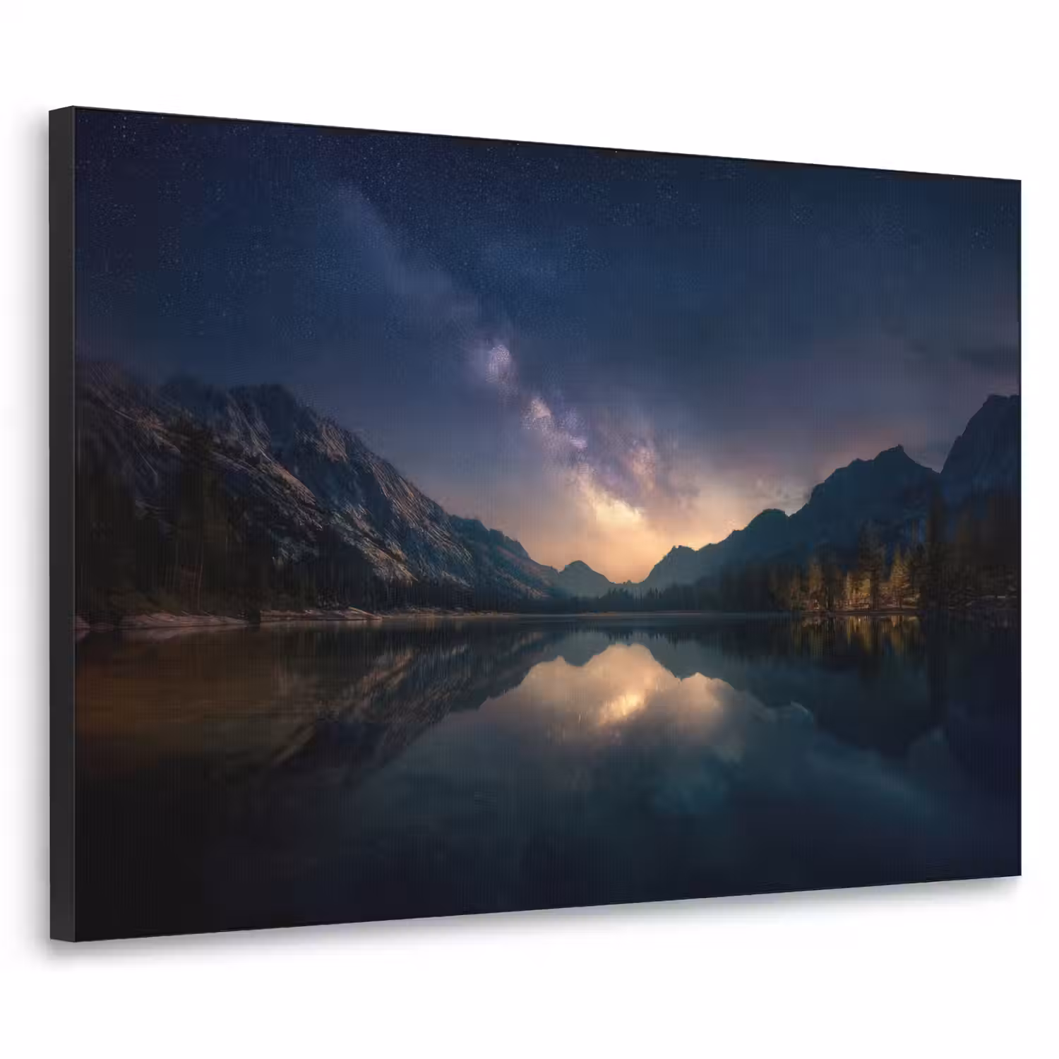 Kristalhelder meer - Bergen - Bergen Textielframe - compleet frame klein -3d