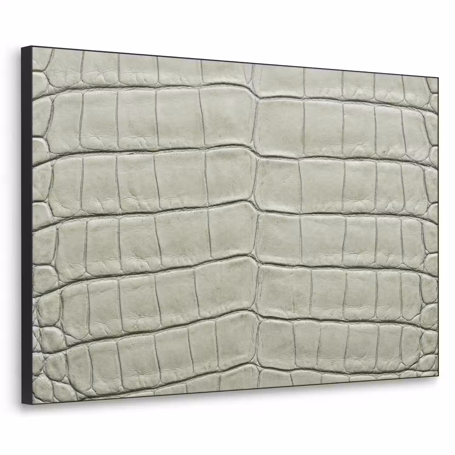 Krokodillenleer - Schubben - Groen Textielframe zwart klein -3d