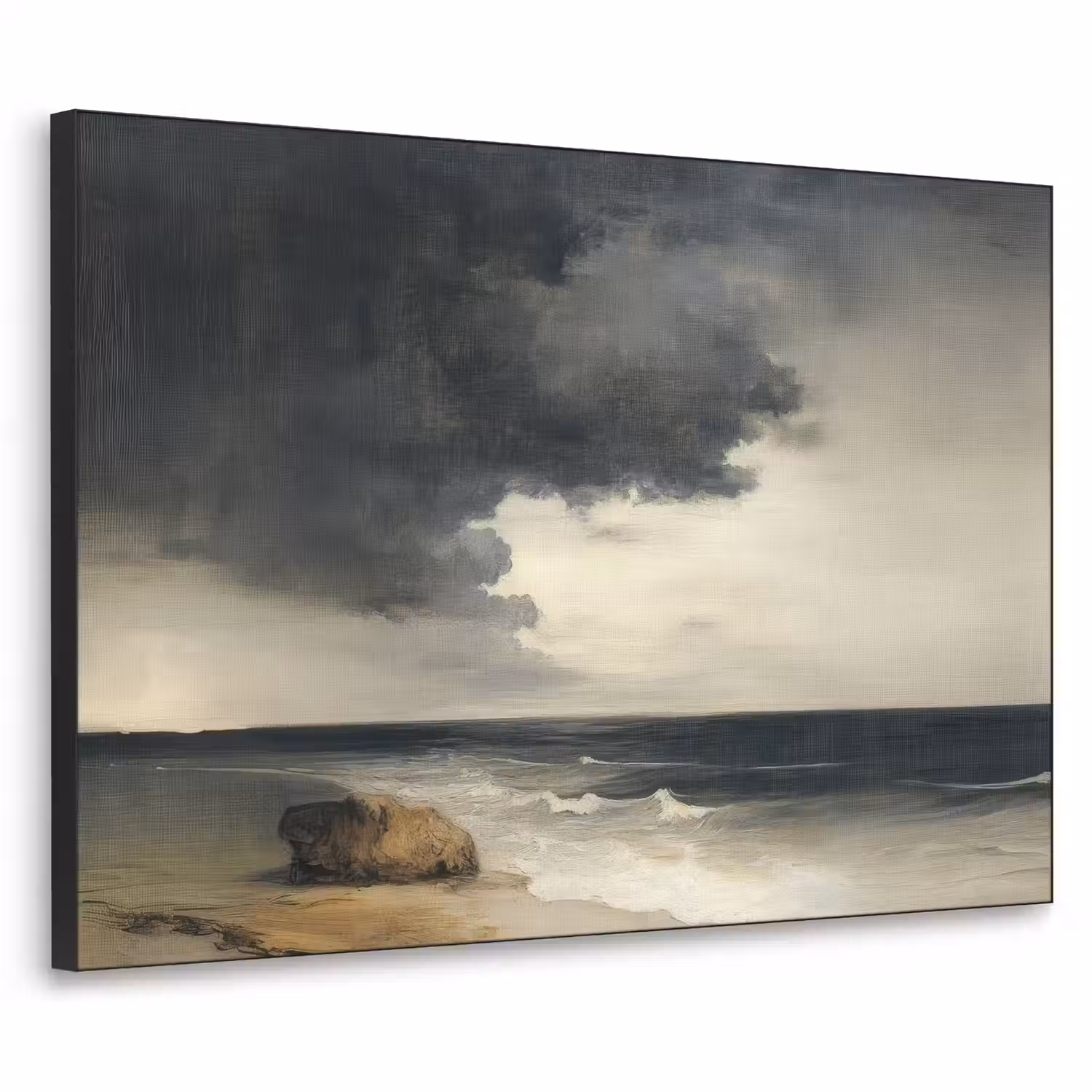 Kust - Golven - Rots - Storm Textielframe - compleet frame klein -3d
