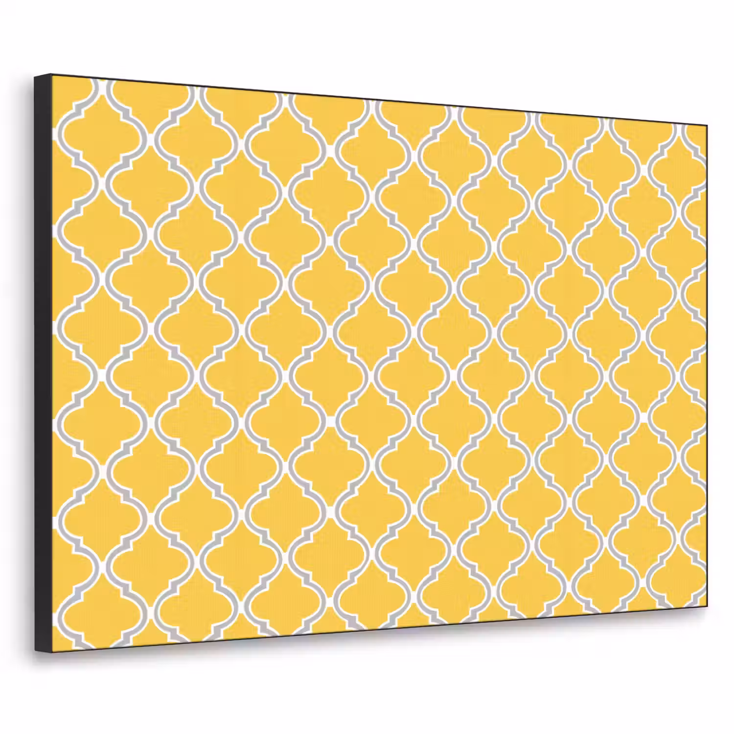 Lantaarn - Arabesk - Elegant - Geel Textielframe zwart klein 947 -3d