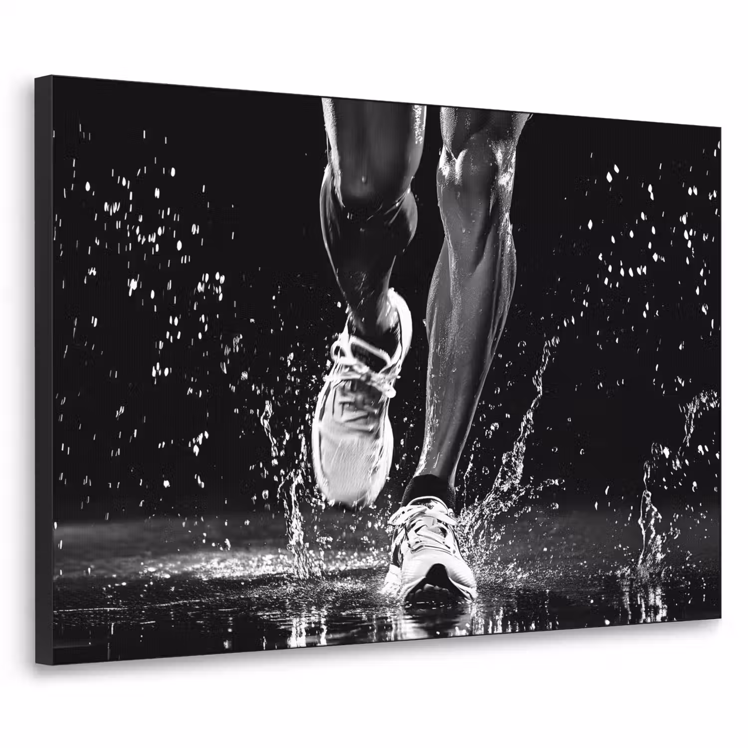 Hardloopschoenen - Rennen - Druppels - Zwart Textielframe - compleet frame klein -3d