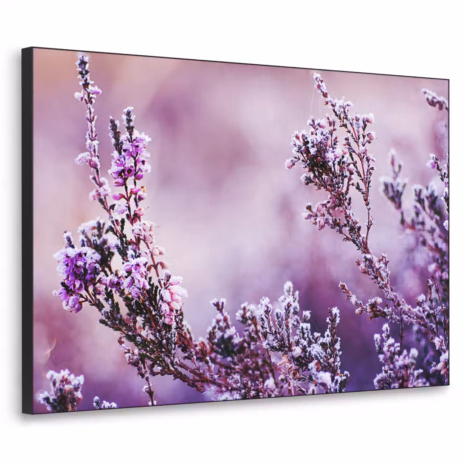 Lavendel - Winter - Bloemen - Paars Textielframe - compleet frame klein -3d