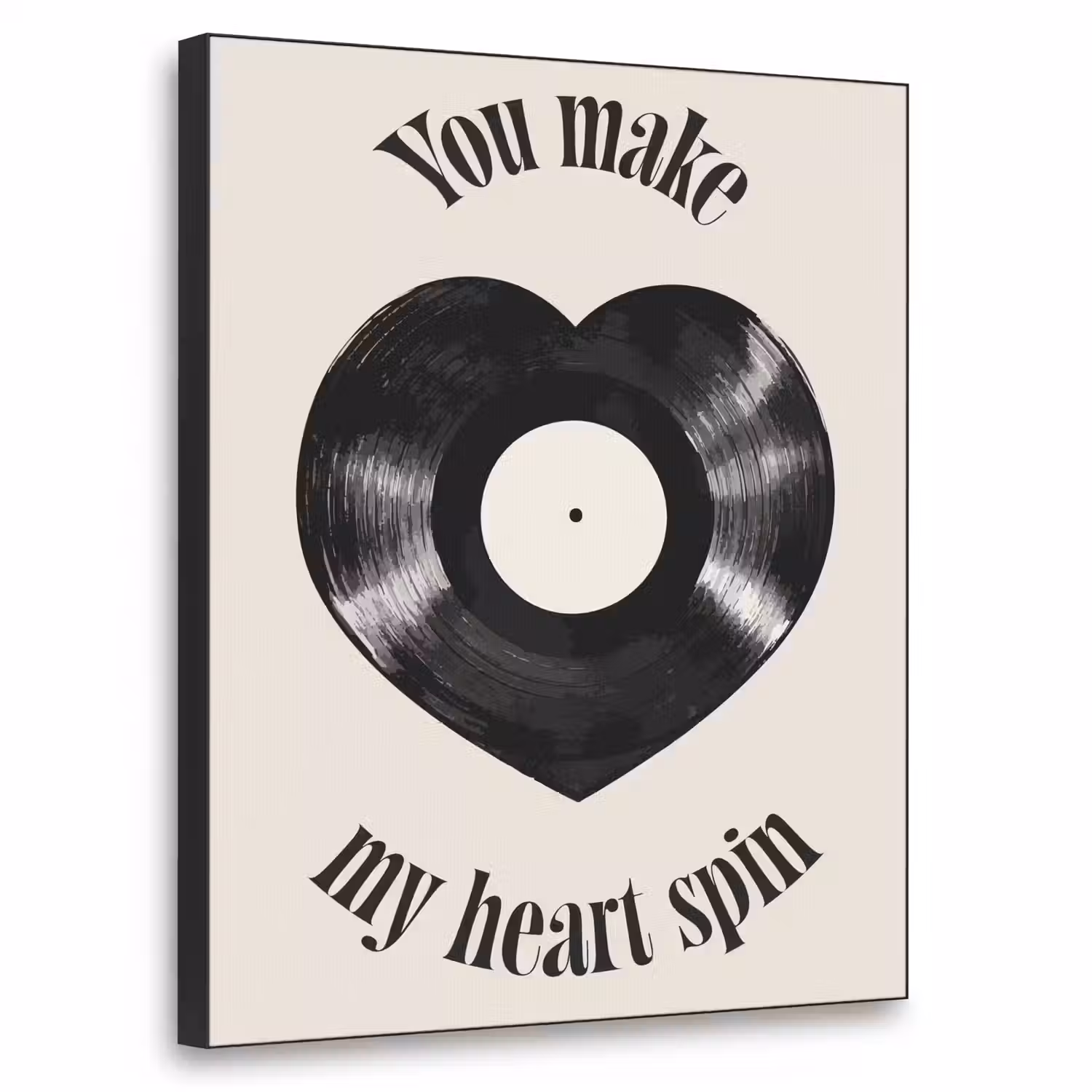 Love - Muziek - Quote Textielframe - compleet frame klein -3d