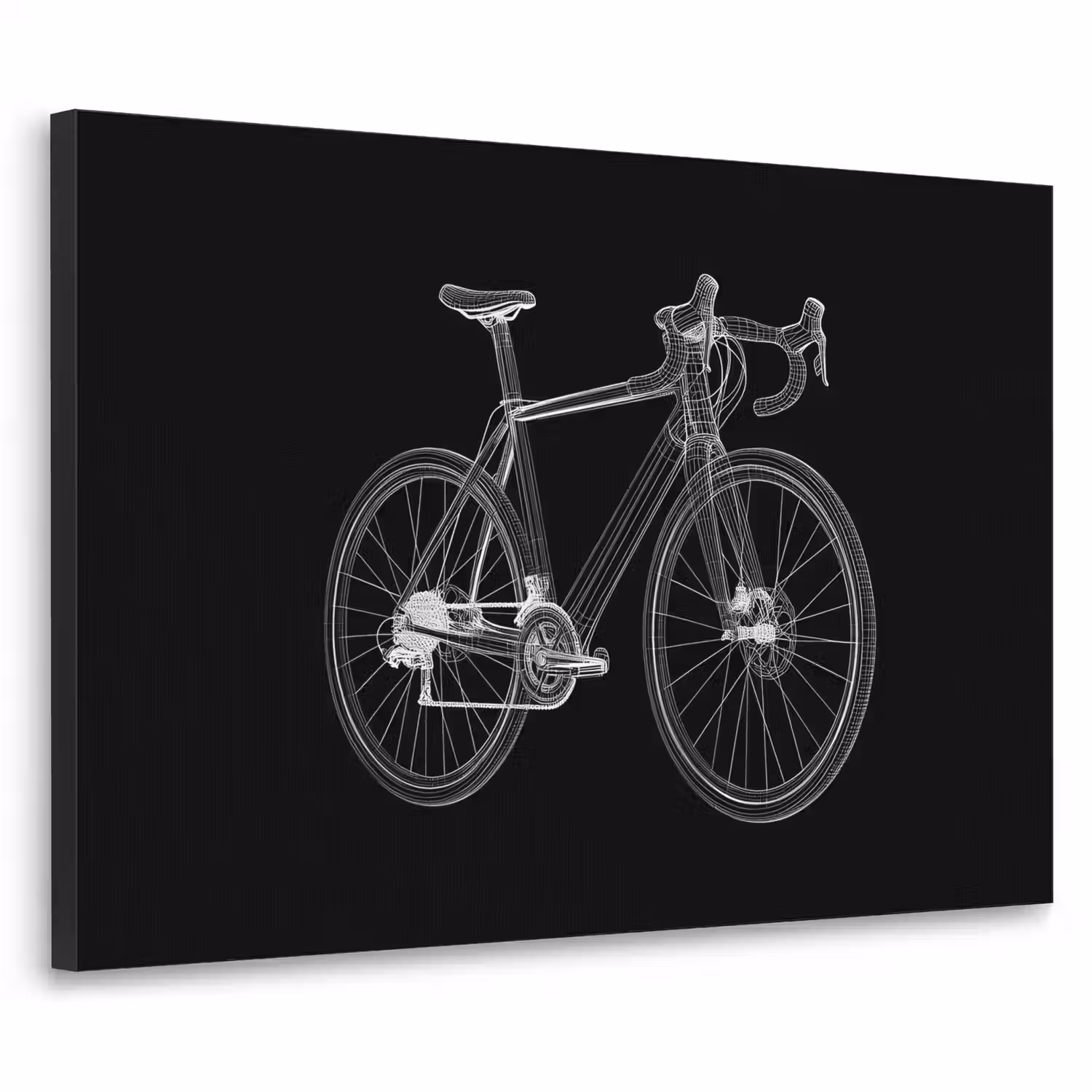 Lijnen - Illustratie - Wit Textielframe - compleet frame klein -3d