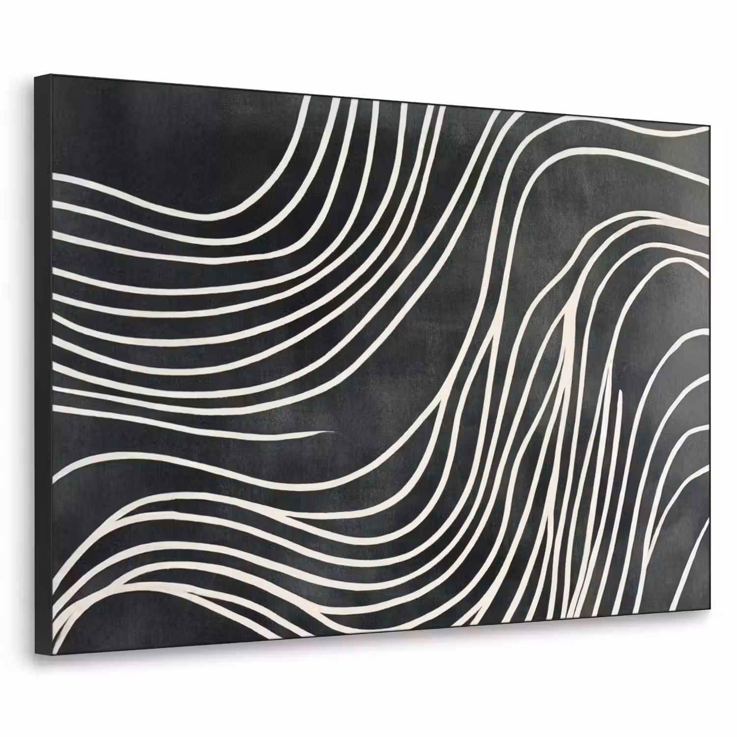 Lijnen - Patroon - Abstract - Wit Textielframe - compleet frame klein -3d