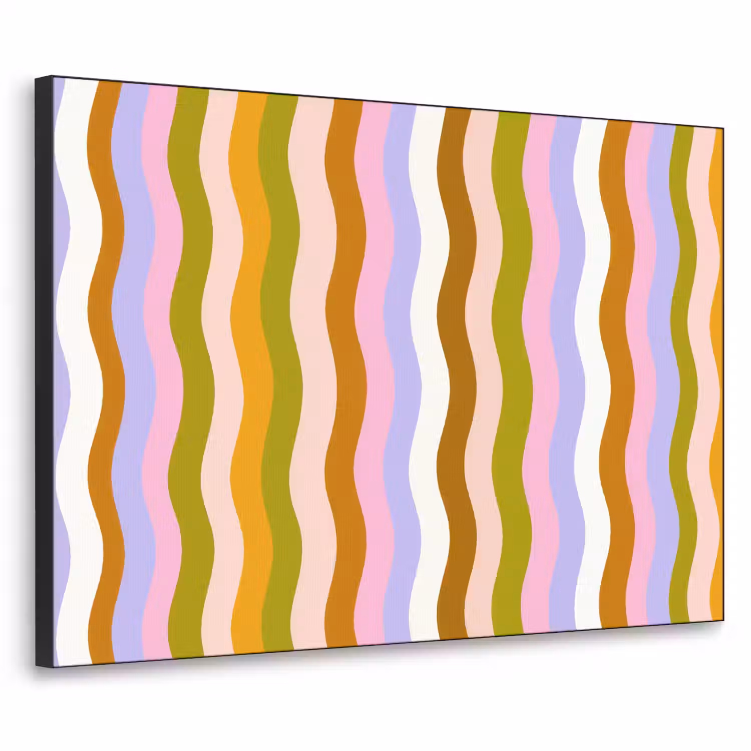 lijnen - Golven - Pastelkleuren - Patroon Textielframe - compleet frame klein -3d