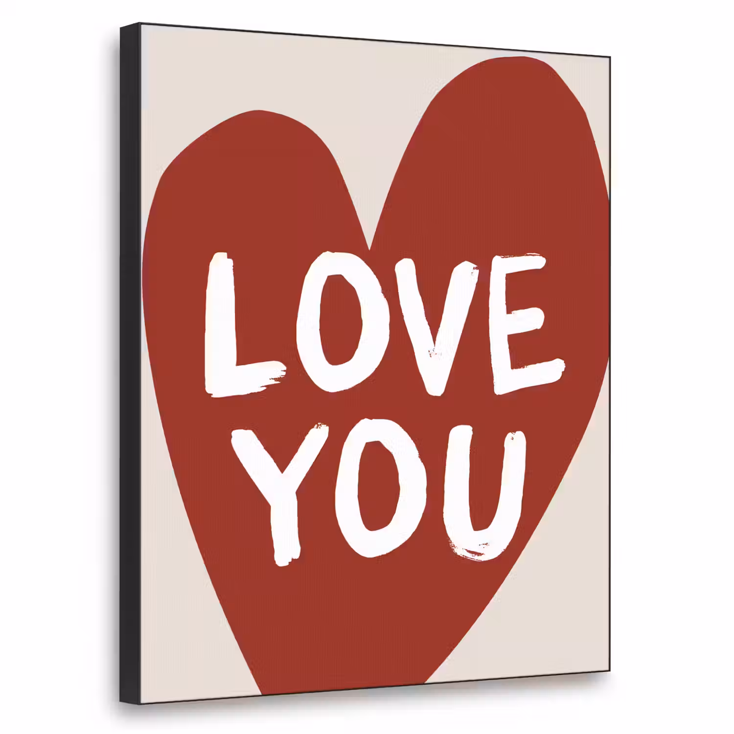 Loveyou - Hart - Rood Textielframe - compleet frame klein -3d