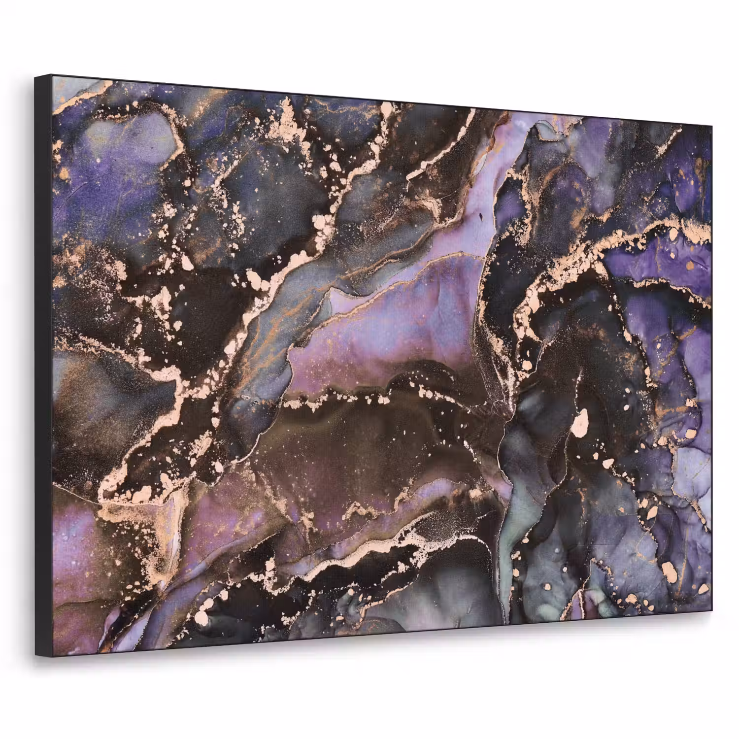 Marmer - Goud - Roze Textielframe zwart klein -3d