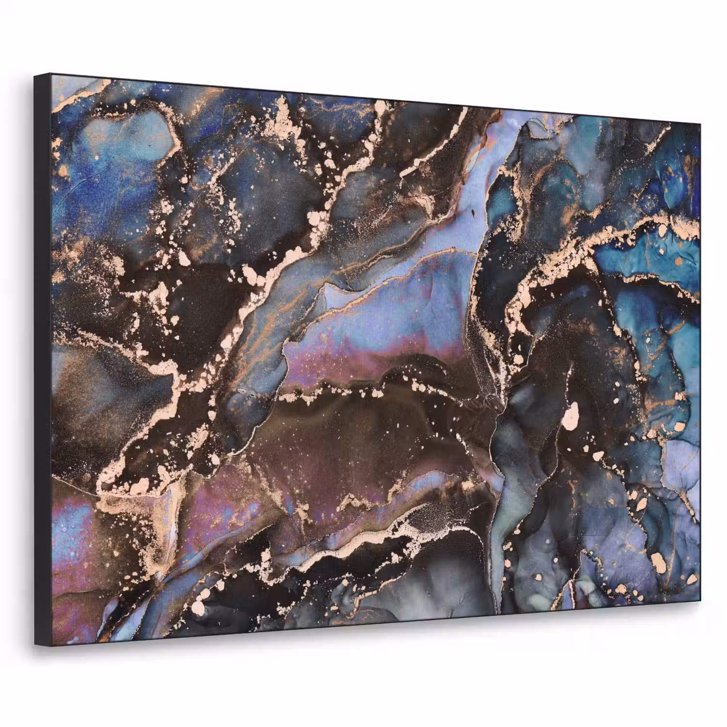 Marmer - Goud - Rosé Textielframe zwart klein -3d