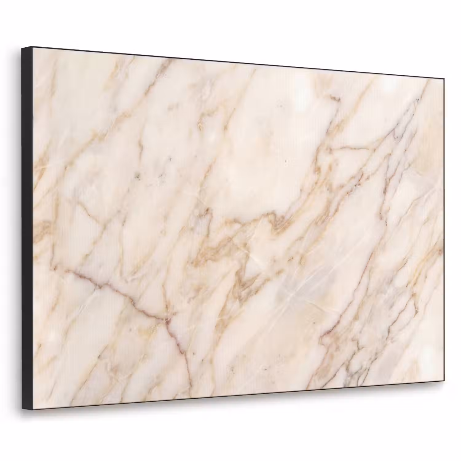 Marmer - Ader - Abstract - Wit - Goud Textielframe zwart klein -3d