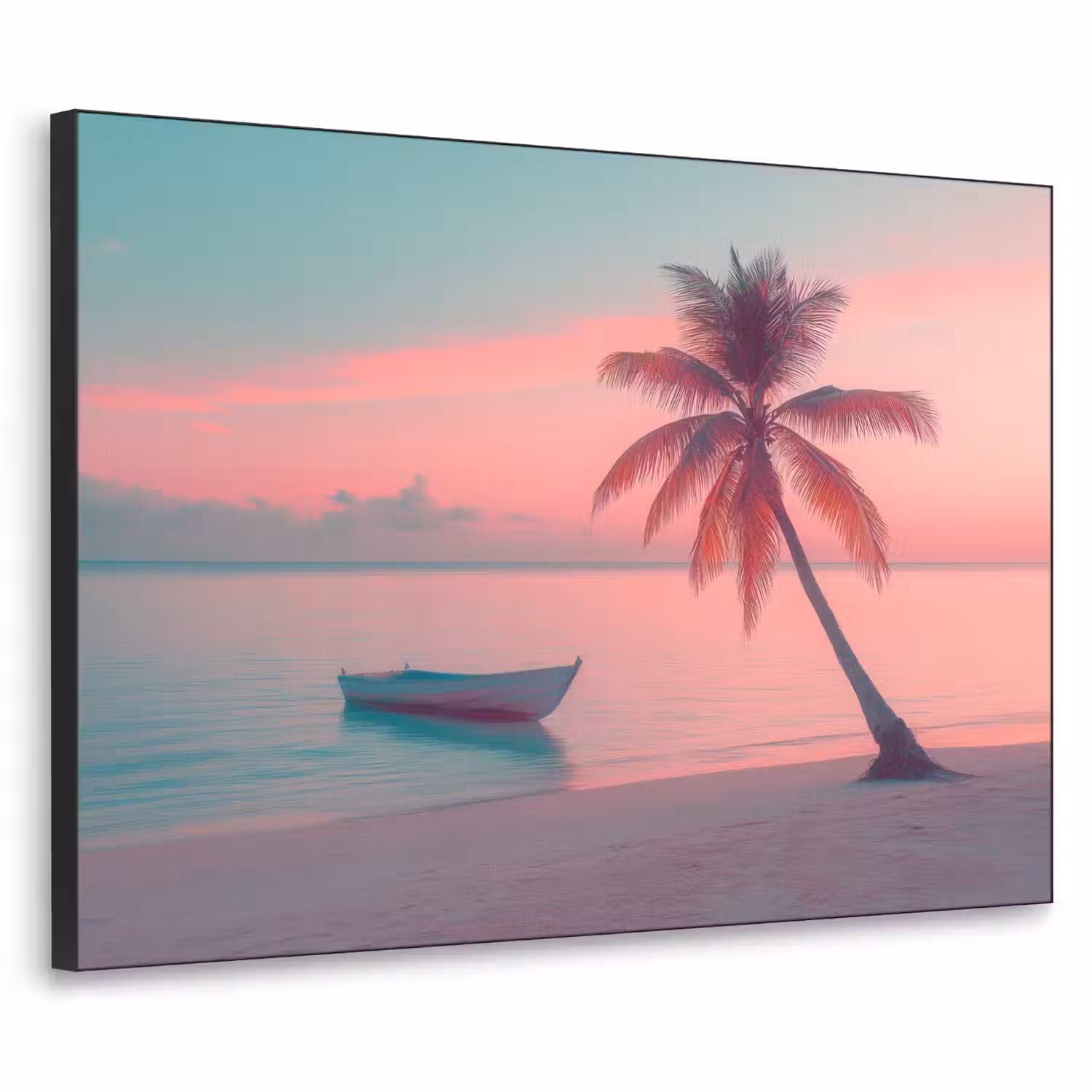 Zee - Boot - Zonsondergang Textielframe - compleet frame klein -3d