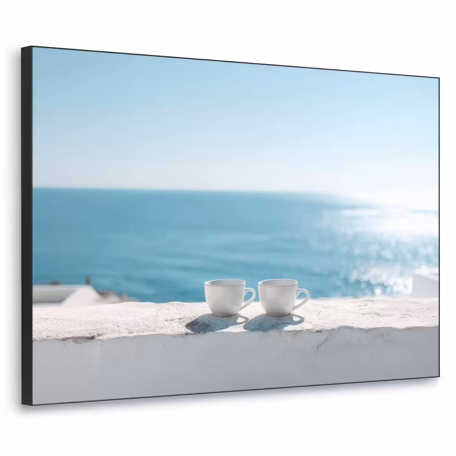 Zee - Koffiekopjes - Zomers Textielframe - compleet frame klein -3d