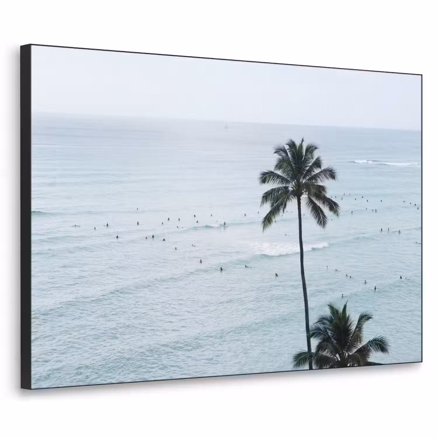 Oceaan - Palmbomen - Surfers Textielframe zwart klein -3d