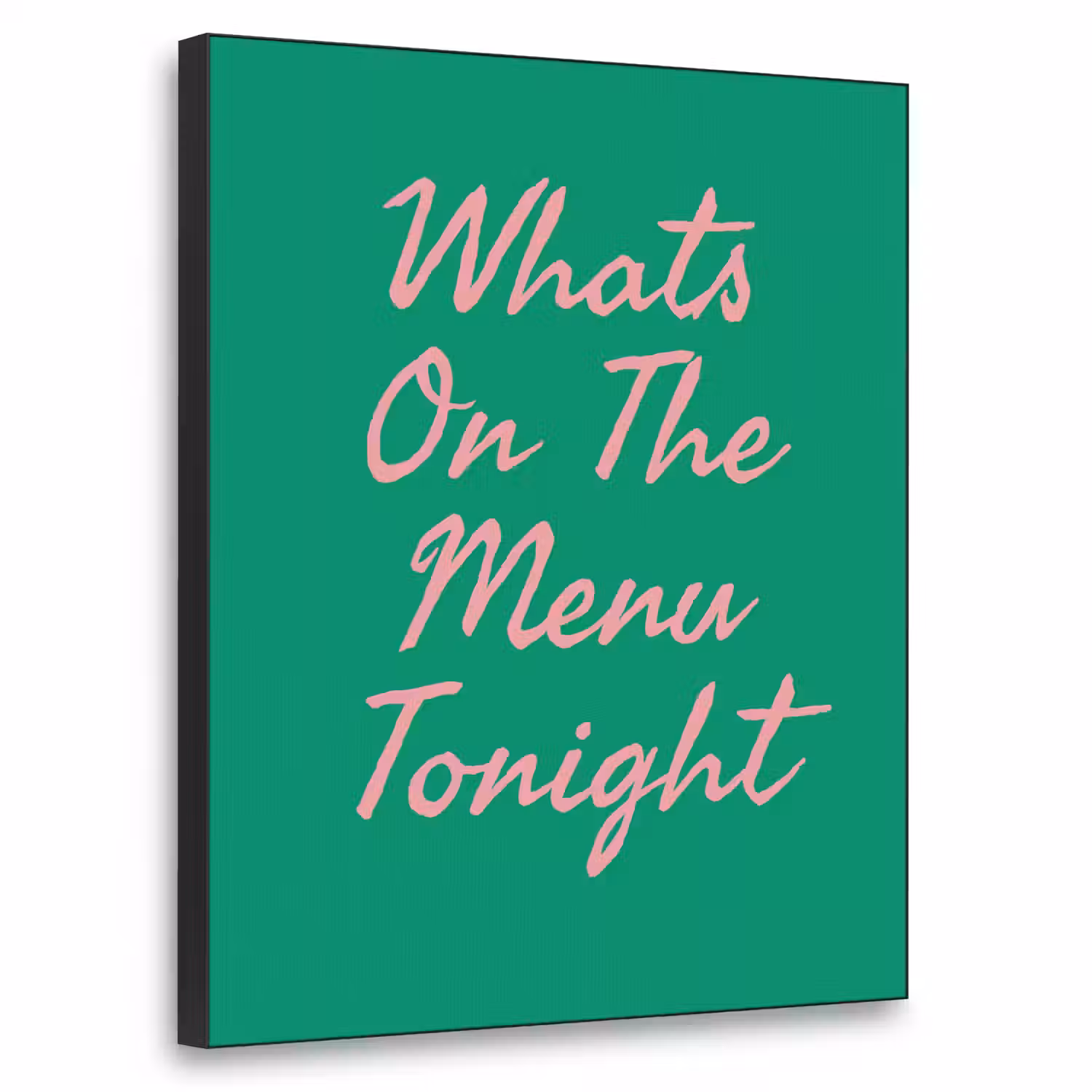 Menu - Quote - Roze Textielframe - compleet frame klein -3d