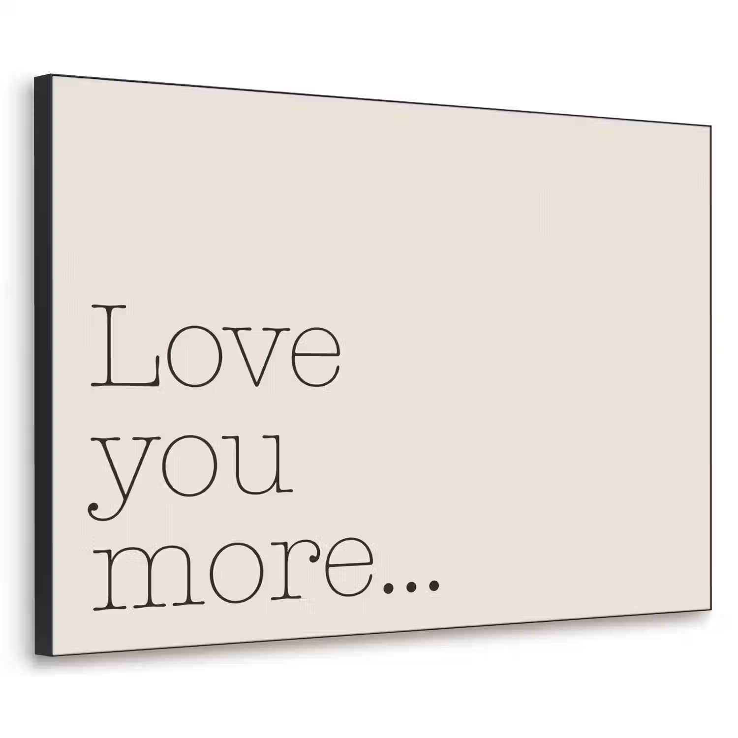 Minimalistisch - Love - Beige Textielframe - compleet frame klein -3d