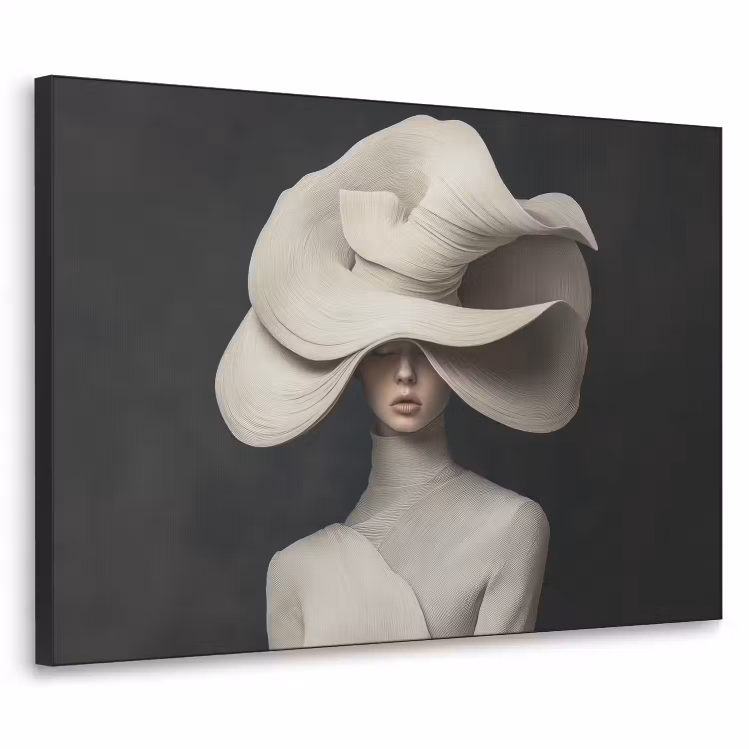 Modern - Vrouw - Hoed Textielframe - compleet frame klein -3d
