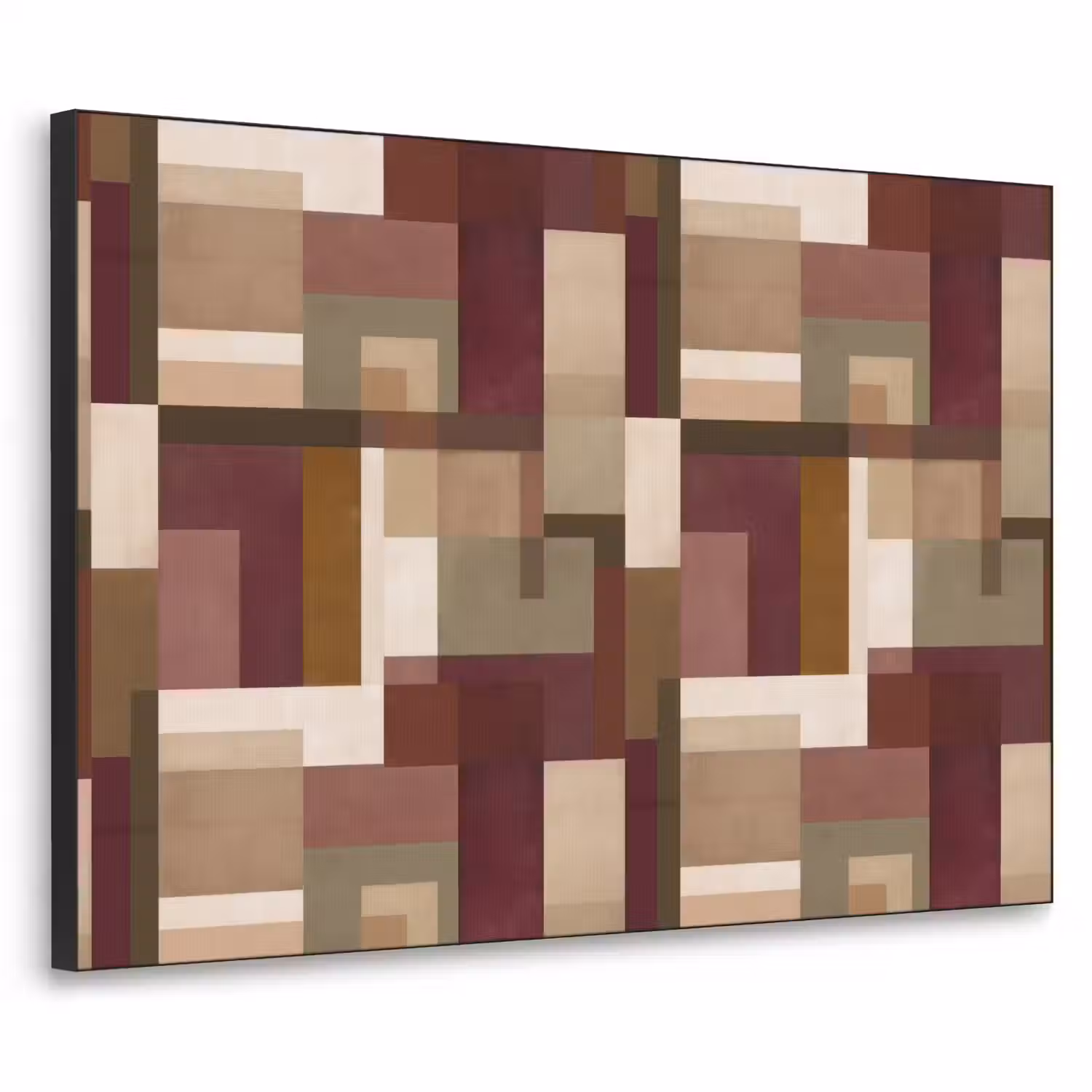 Modern - Geometrie - Kleurrijk Textielframe zwart klein 947 -3d