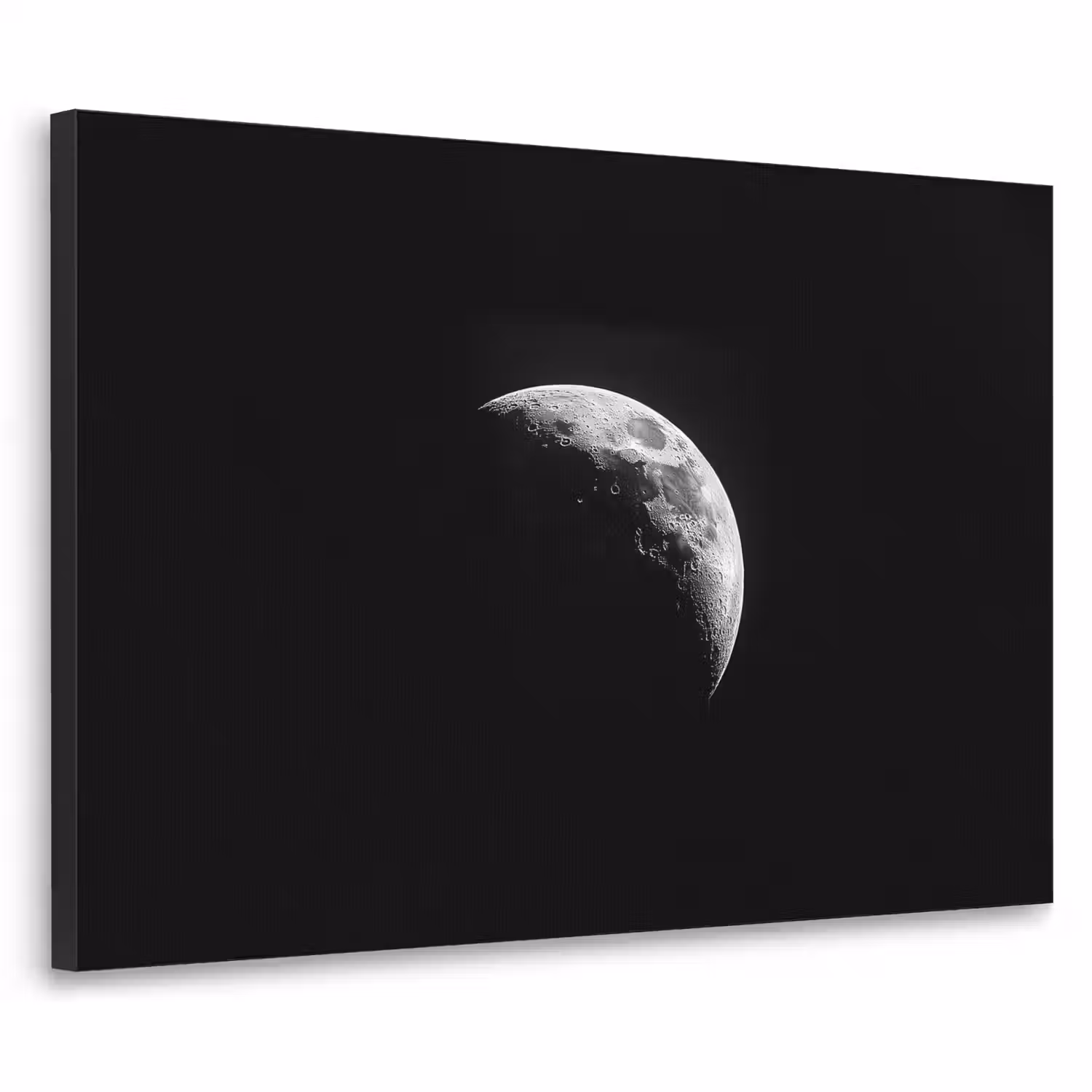 Maan - Hemel - Zwart - Schaduw Textielframe - compleet frame klein -3d