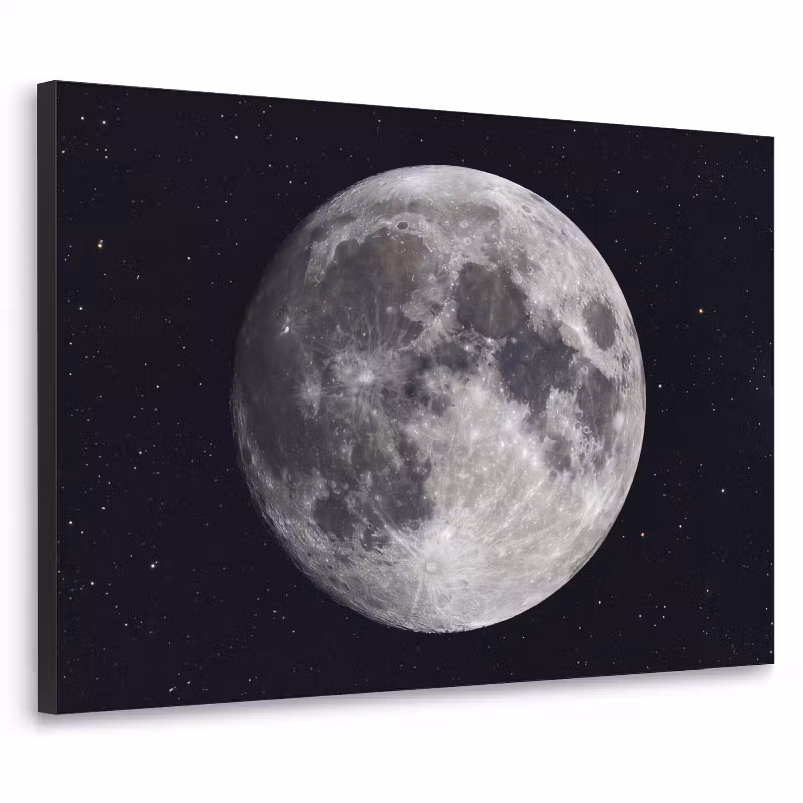 Art Frame - Mond – Sterne – Weltraum - Maan - Sterren - Ruimte Textielframe zwart klein