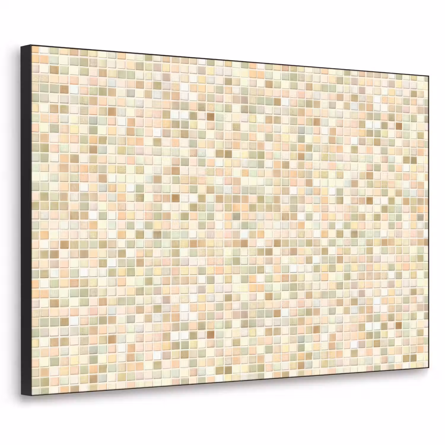 Mozaïek - Patroon - Beige Textielframe zwart klein 947 -3d