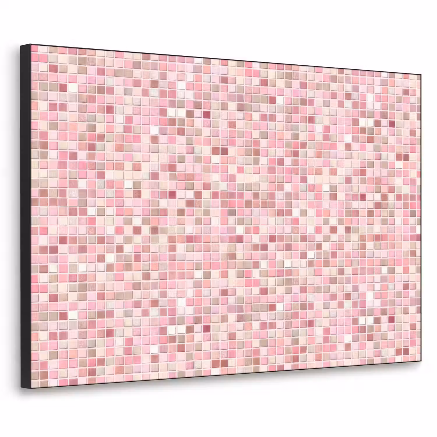 Mozaïek - Patroon - Roze Textielframe zwart klein 947 -3d