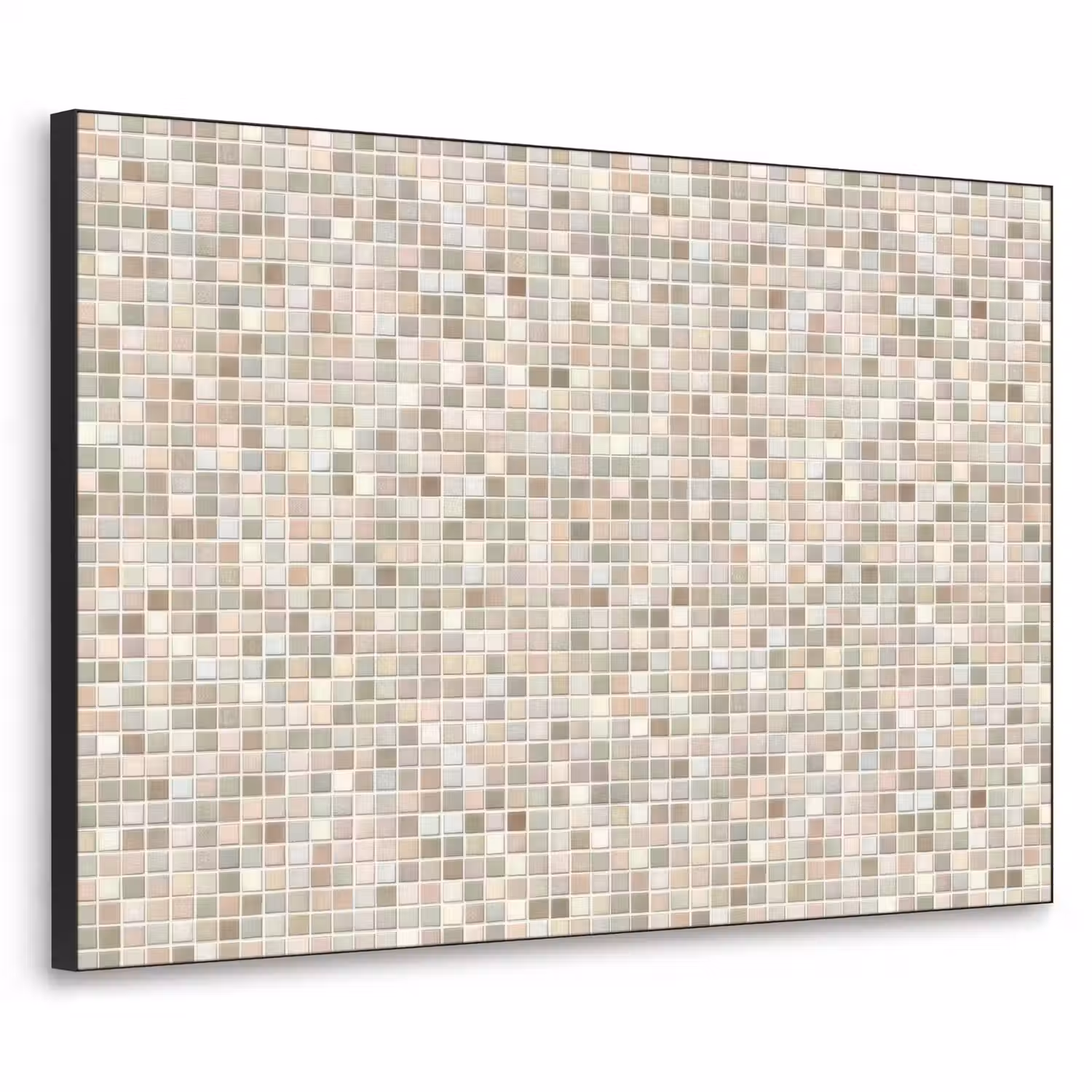 Mozaïek - Patroon- Taupe Textielframe zwart klein 947 -3d