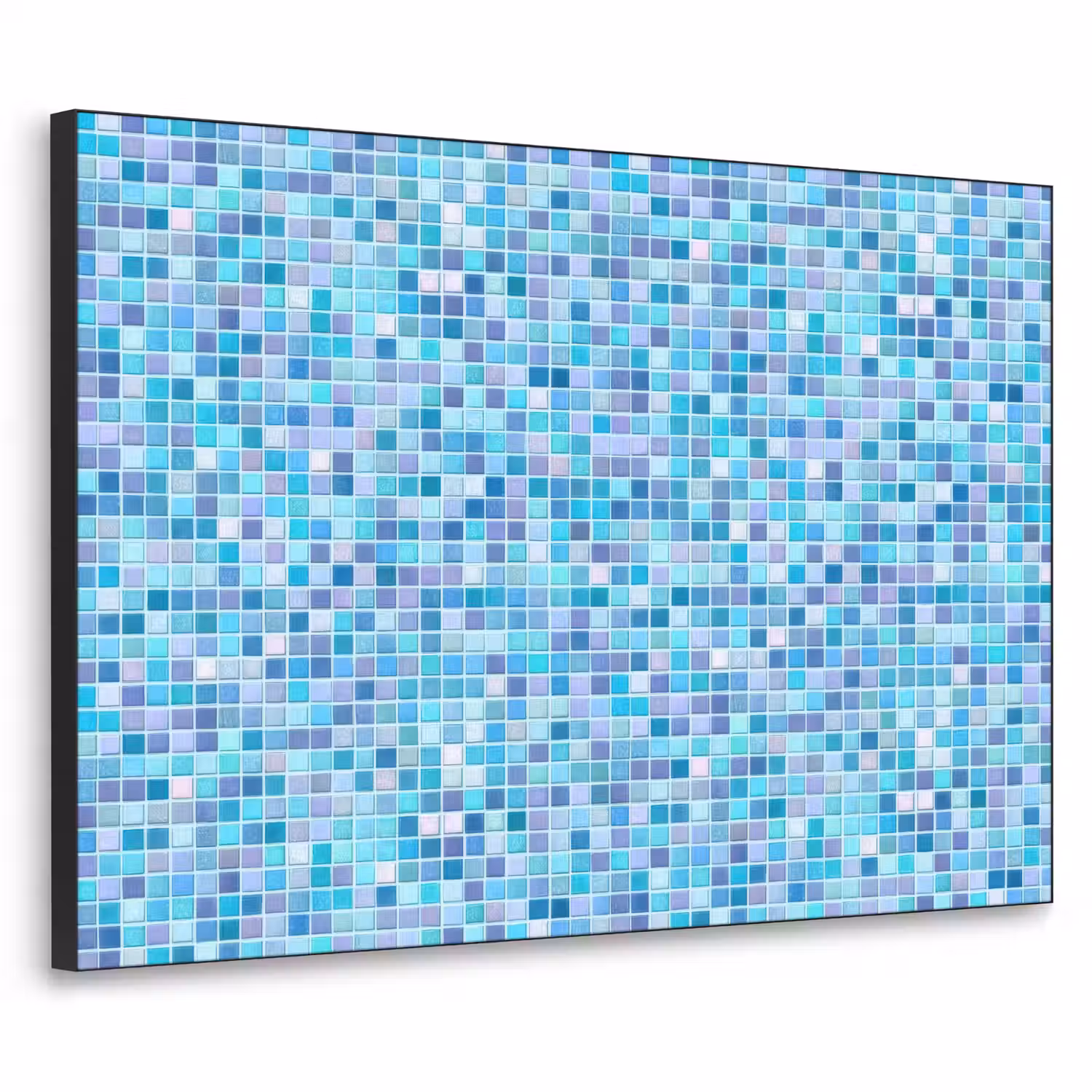 Mozaïek - Patroon - Turquoise Textielframe zwart klein 947 -3d